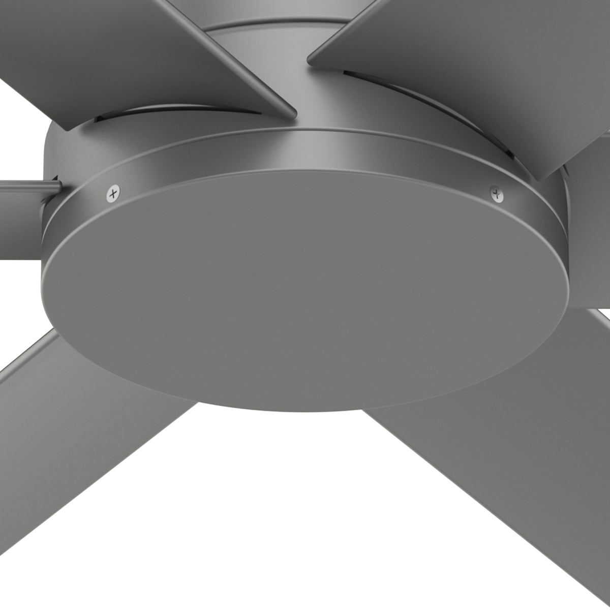 44 inch Kennicott Matte Silver Damp Rated Ceiling Fan and Wall Control