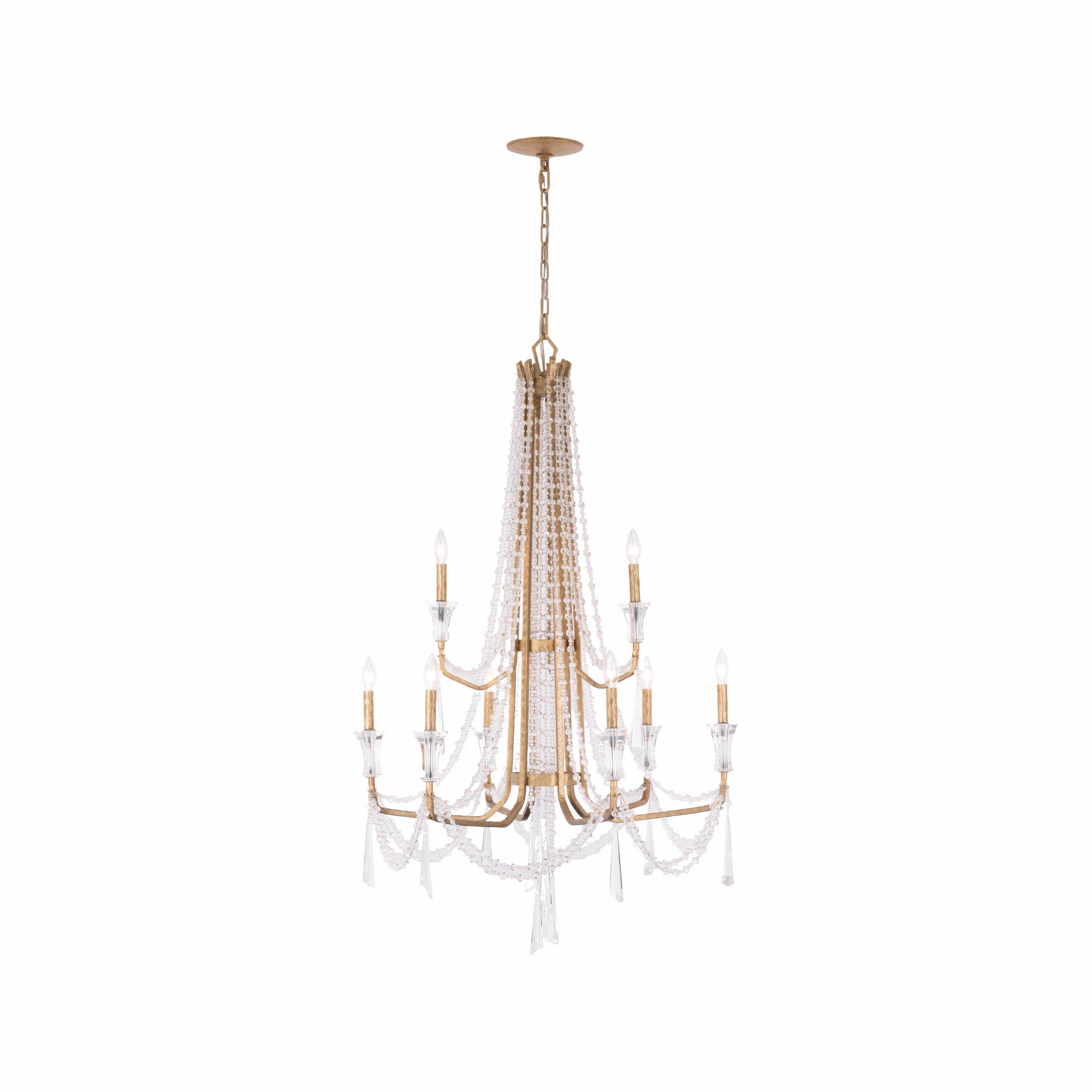 Barcelona 9 Light 2-Tier Crystal Chandelier