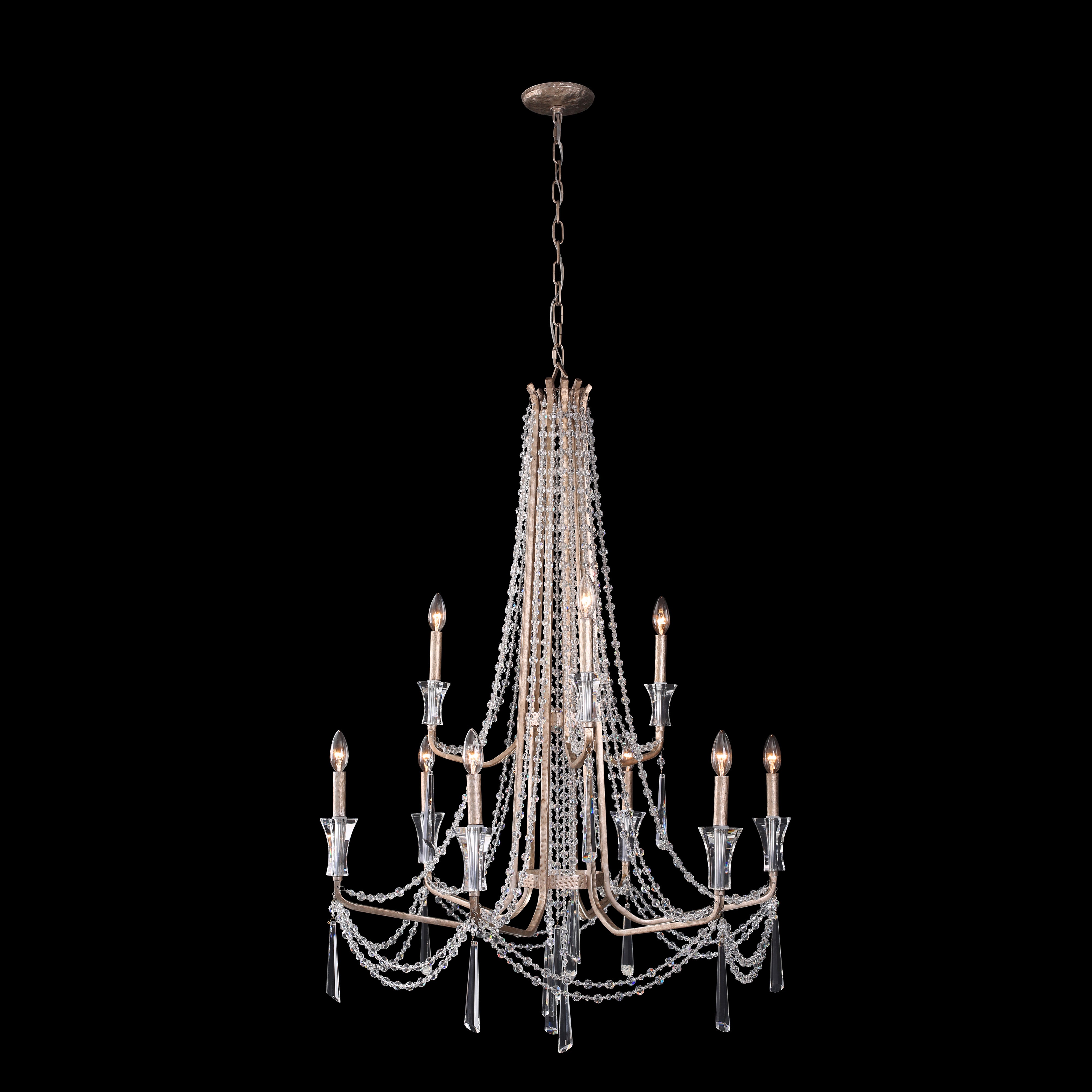 Barcelona 9 Light 2-Tier Crystal Chandelier