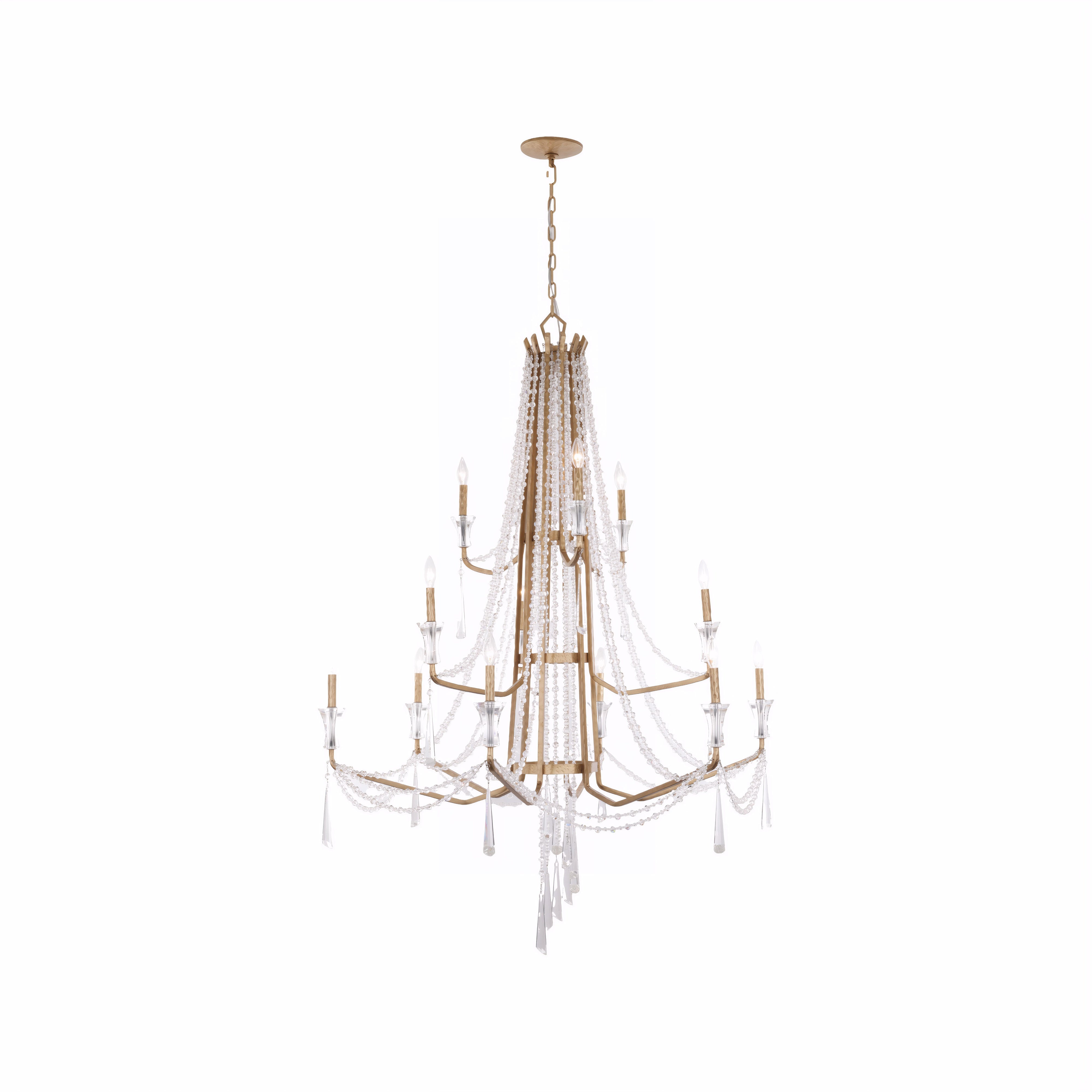 Barcelona 12 Light 3-Tier Crystal Chandelier