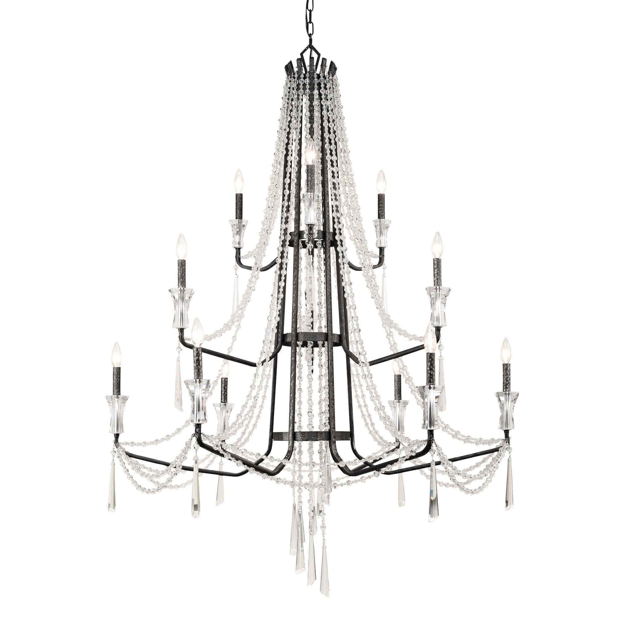 Barcelona 12 Light 3-Tier Crystal Chandelier