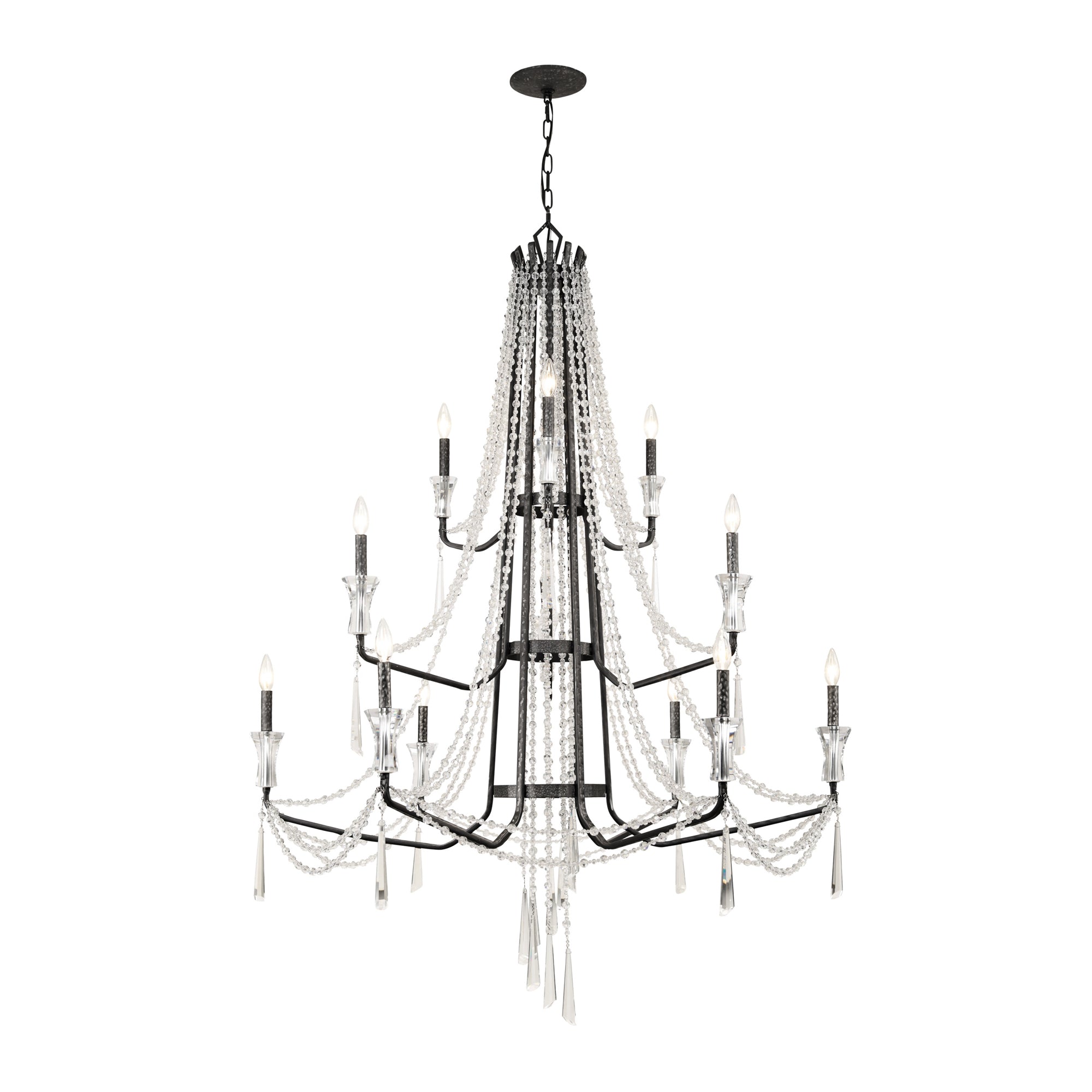 Barcelona 12 Light 3-Tier Crystal Chandelier
