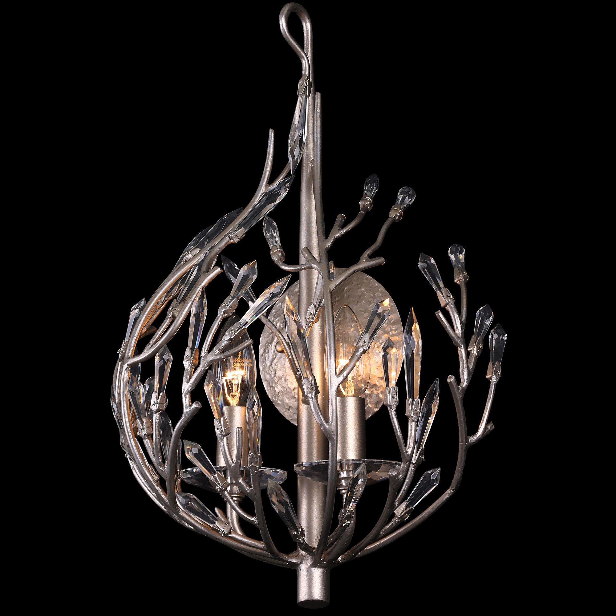 Bask 2 Light Crystal Wall Sconce