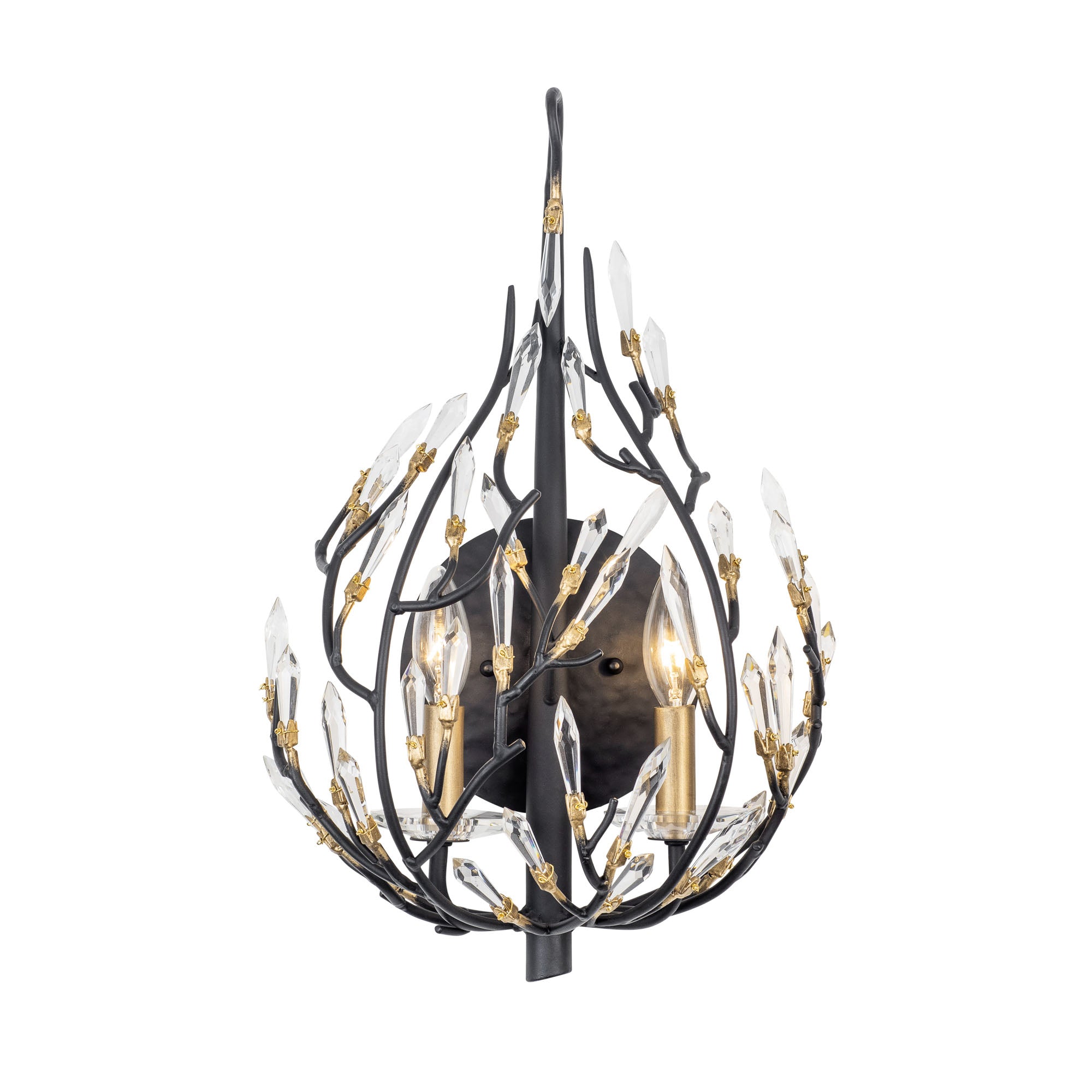 Bask 2 Light Crystal Wall Sconce
