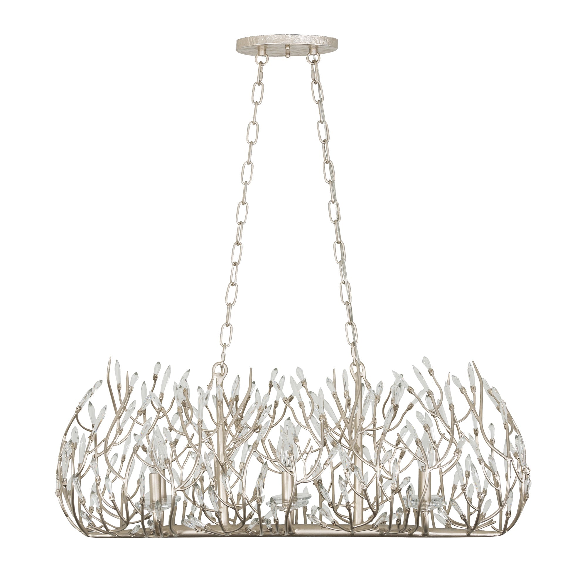 Bask 6 Light Crystal Linear Pendant