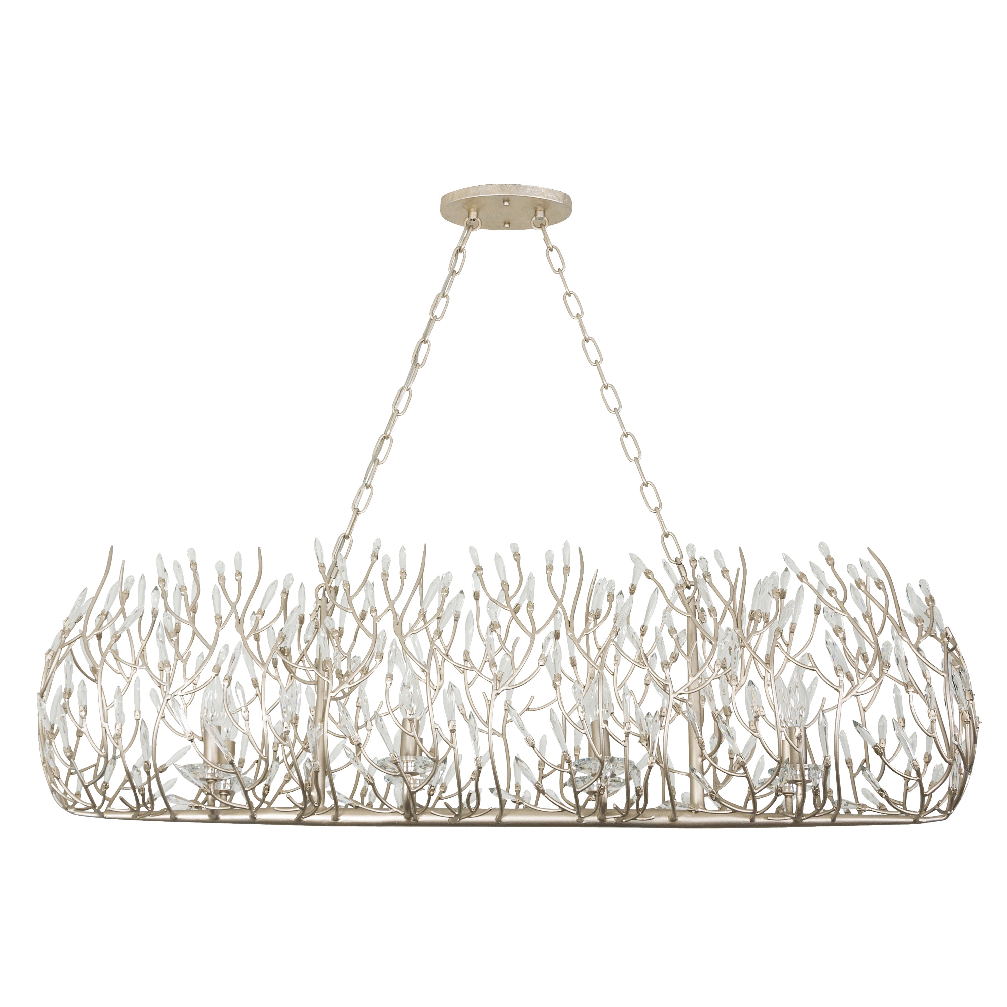Bask 8 Light Crystal Linear Pendant