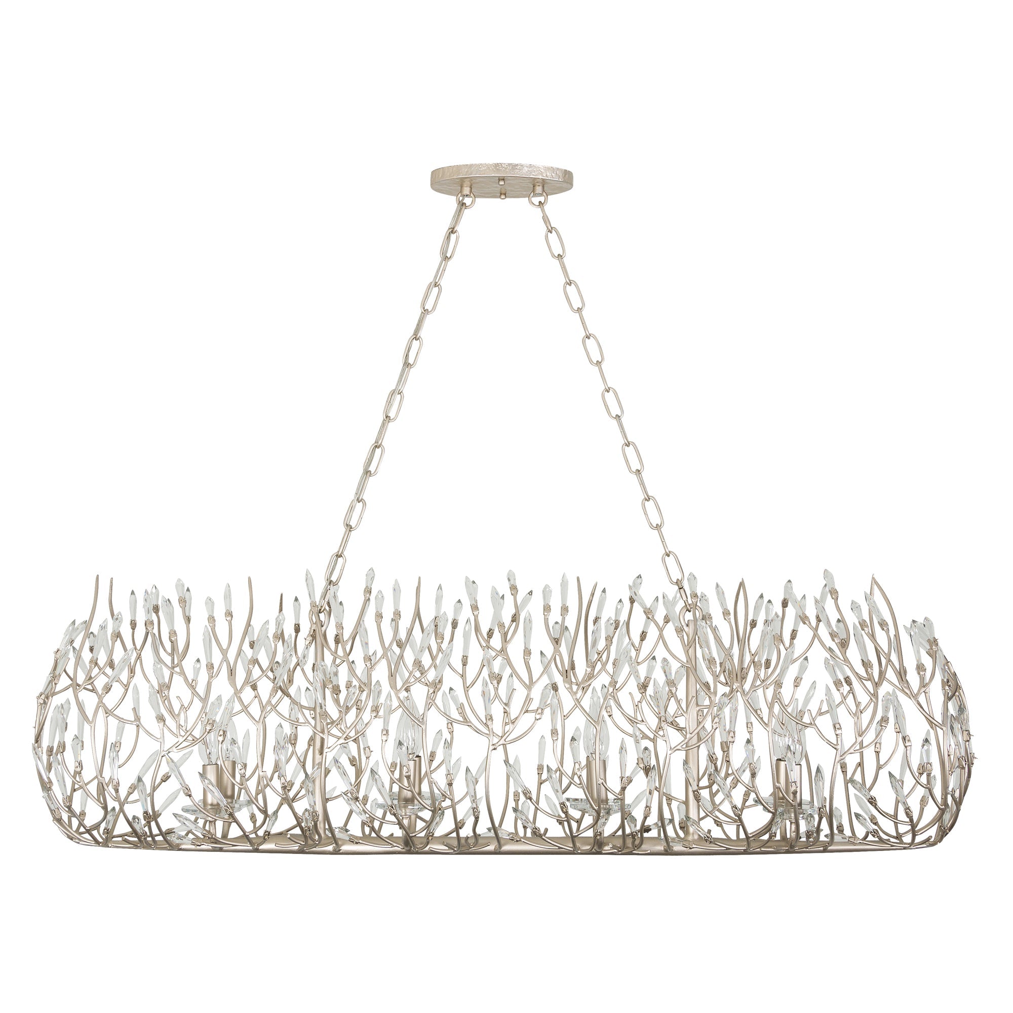 Bask 8 Light Crystal Linear Pendant