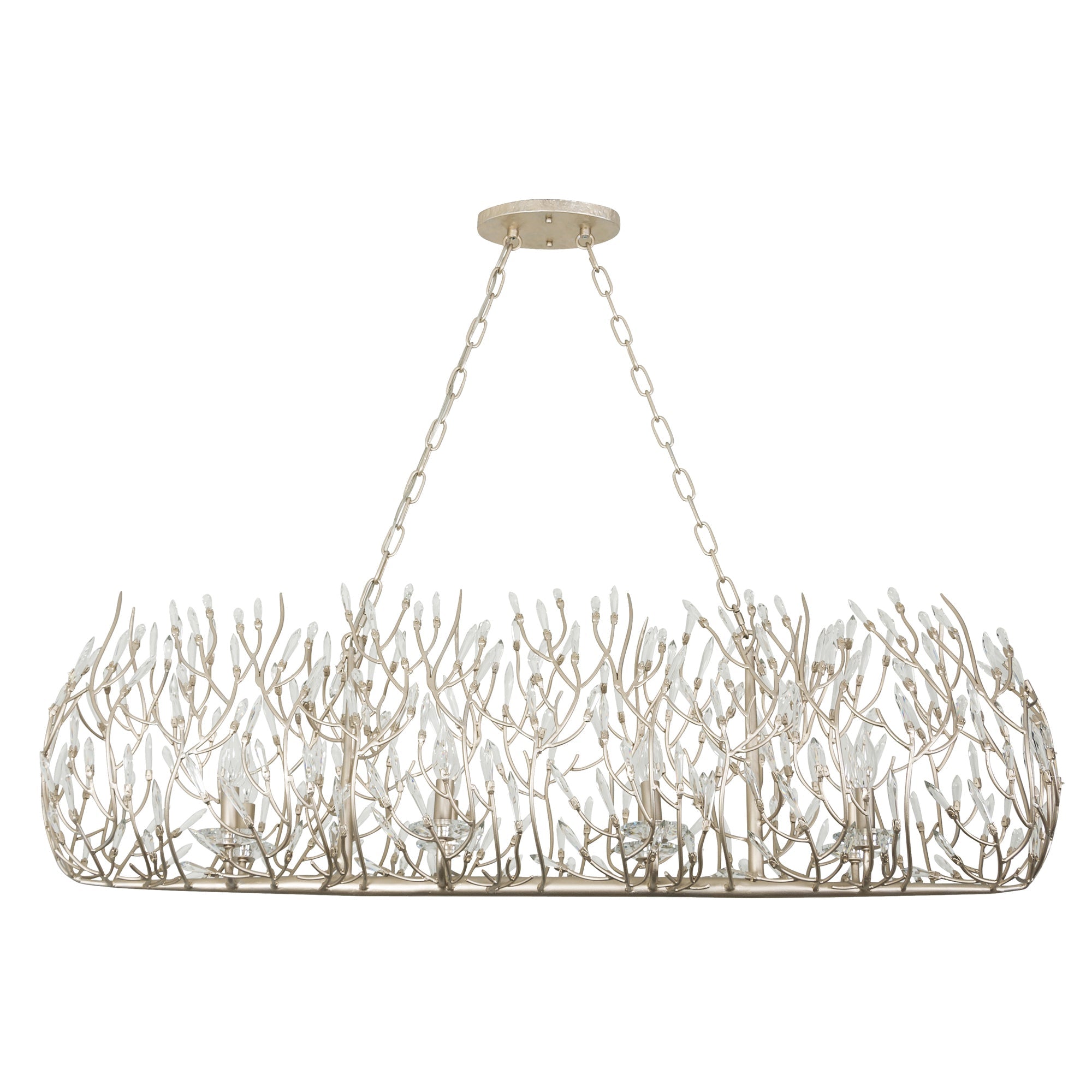 Bask 8 Light Crystal Linear Pendant