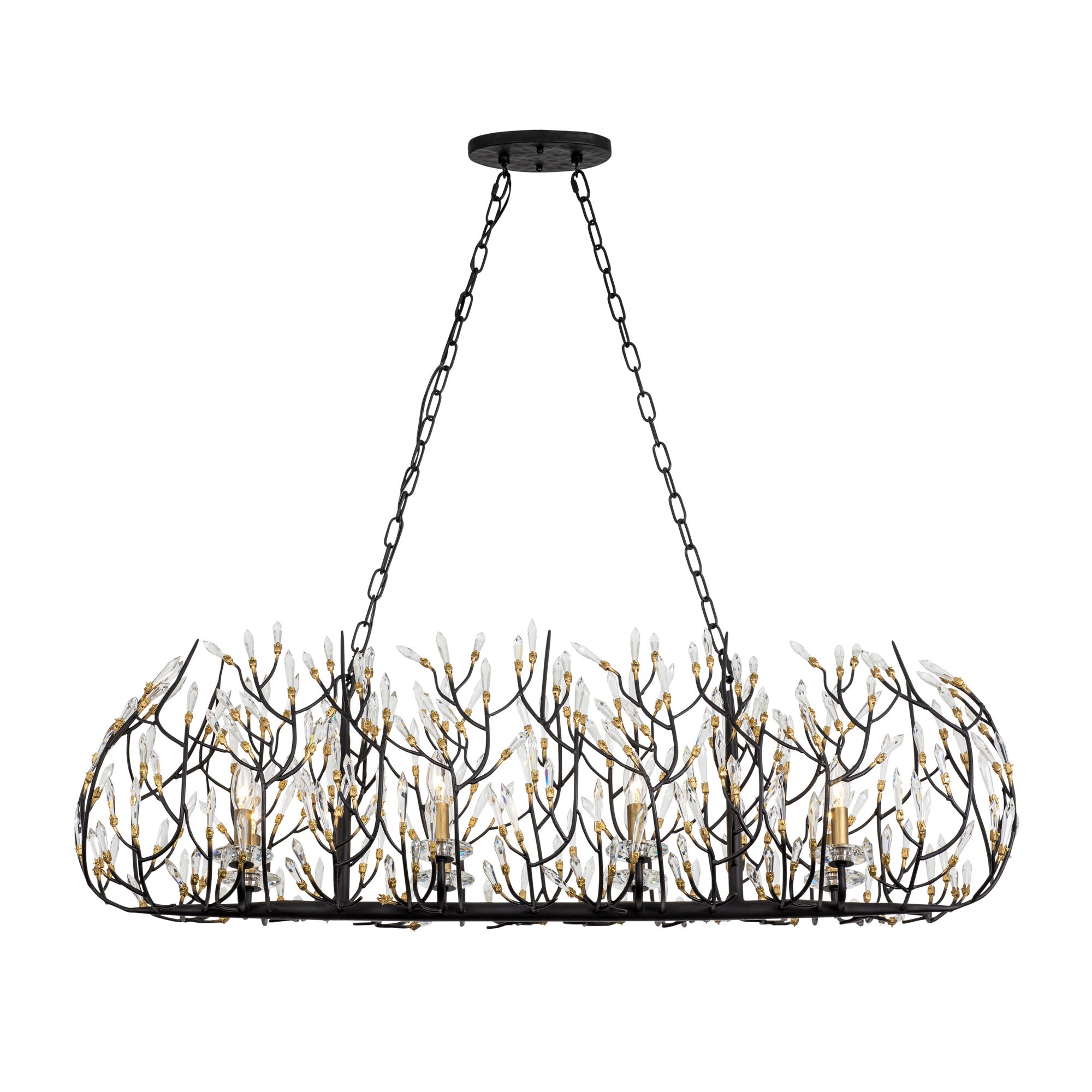 Bask 8 Light Crystal Linear Pendant
