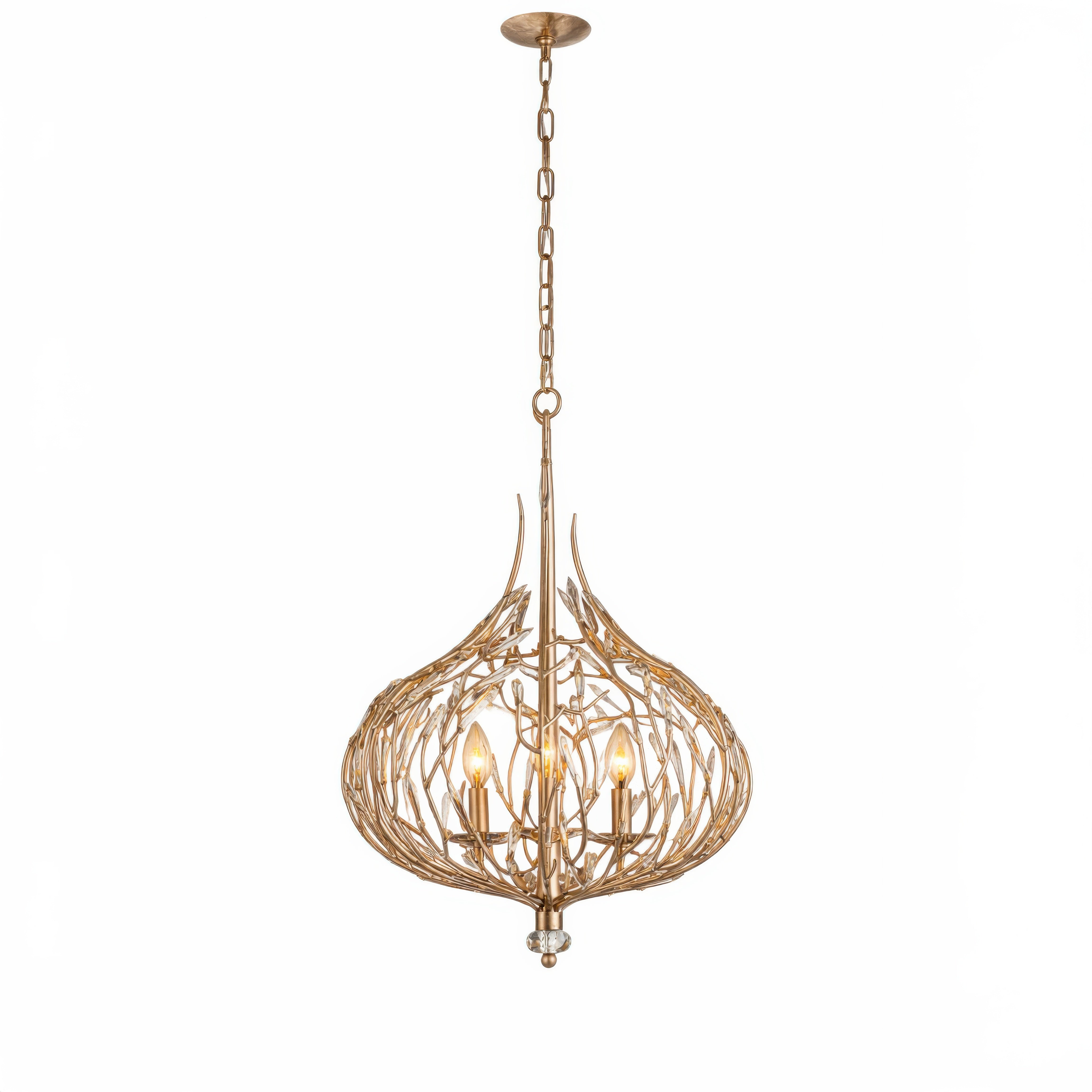 Bask 3 Light Crystal Pendant