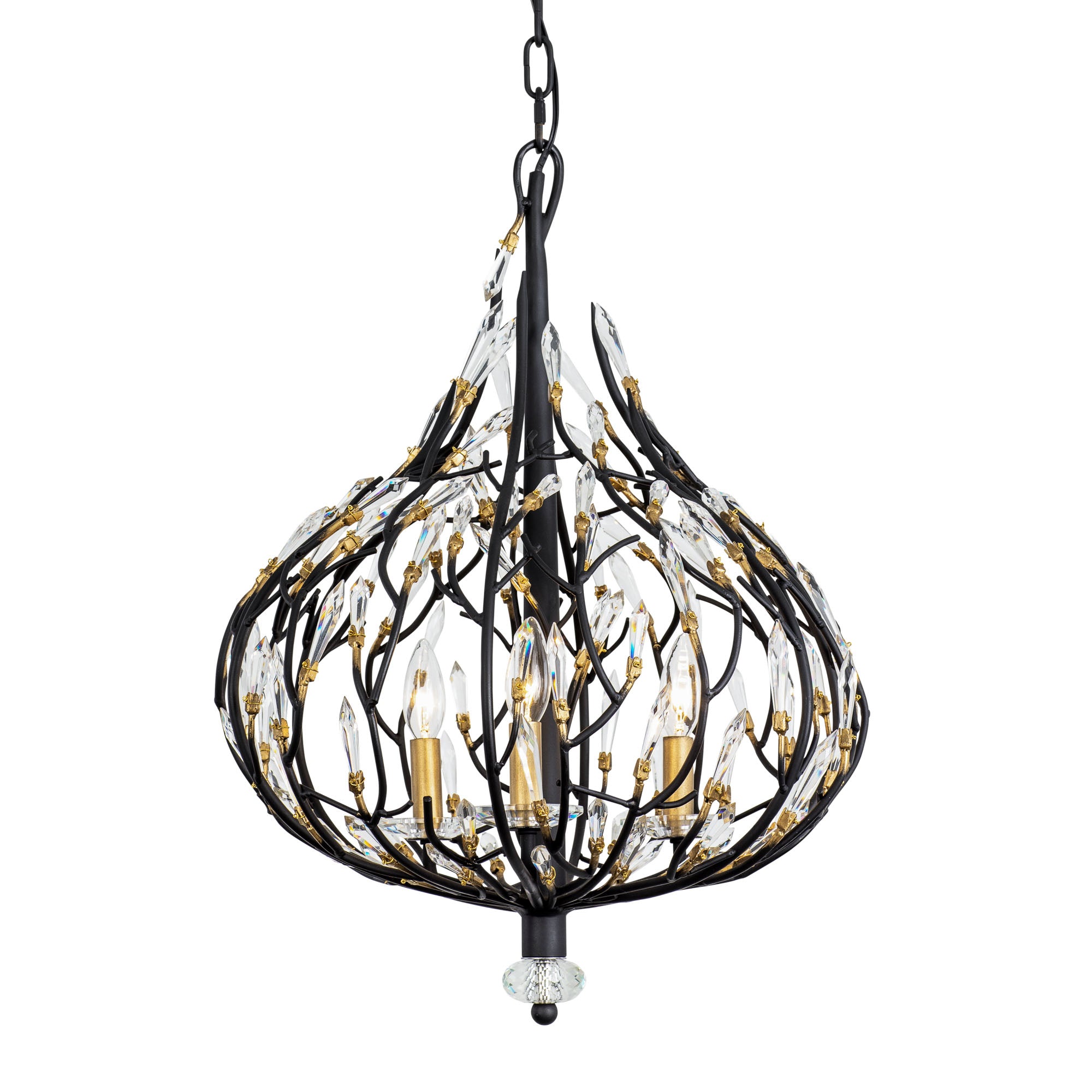 Bask 3 Light Crystal Pendant