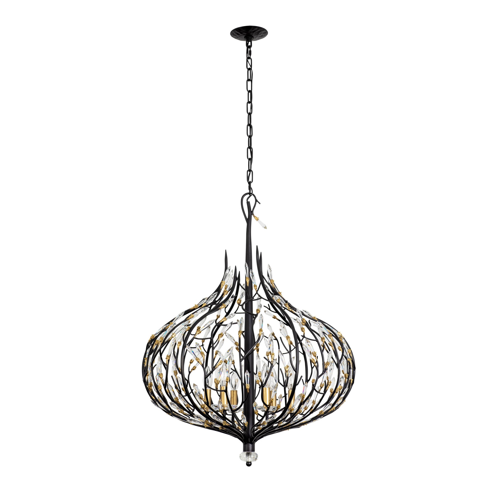 Bask 6 Light Crystal Pendant