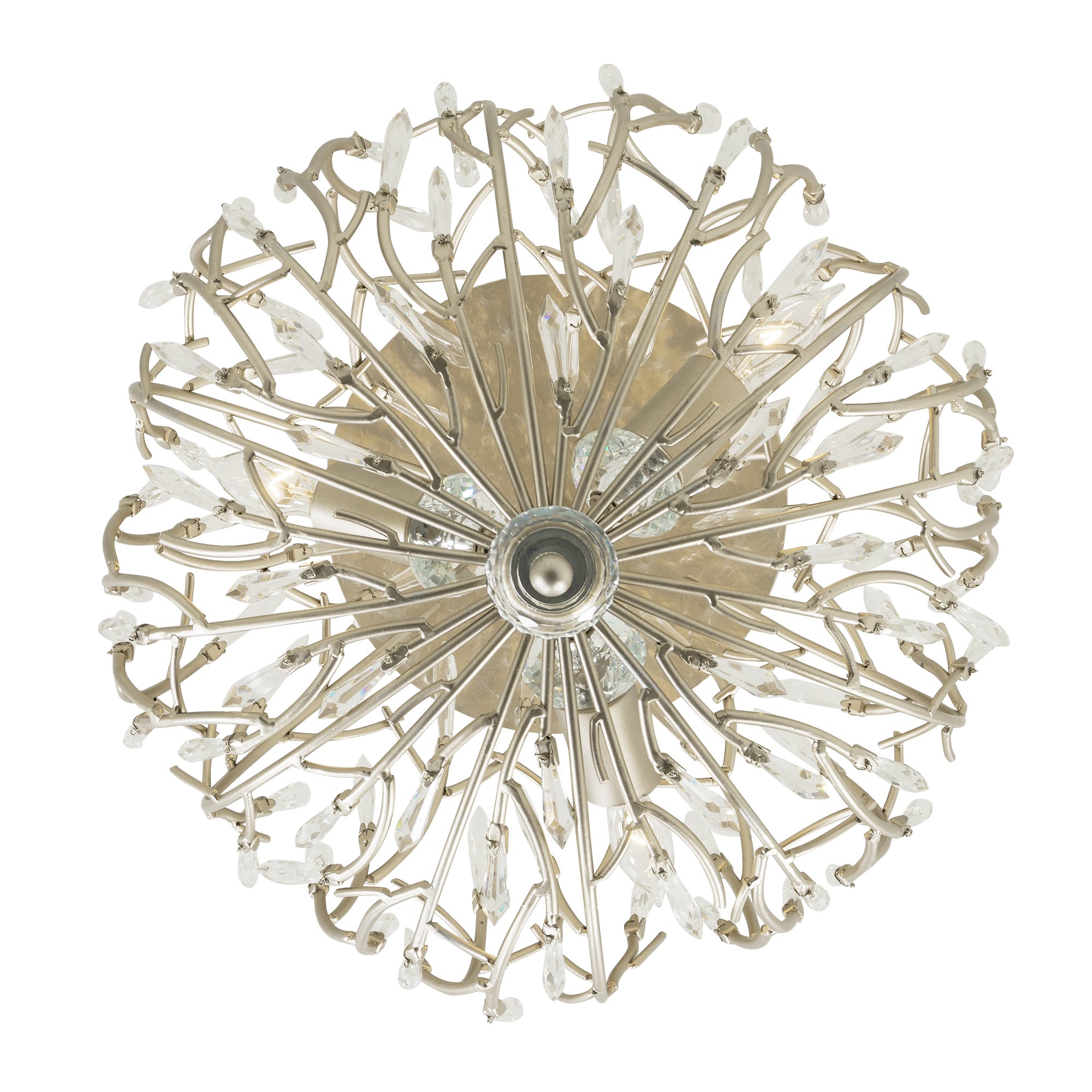 Bask 3 Light Crystal Semi-Flush