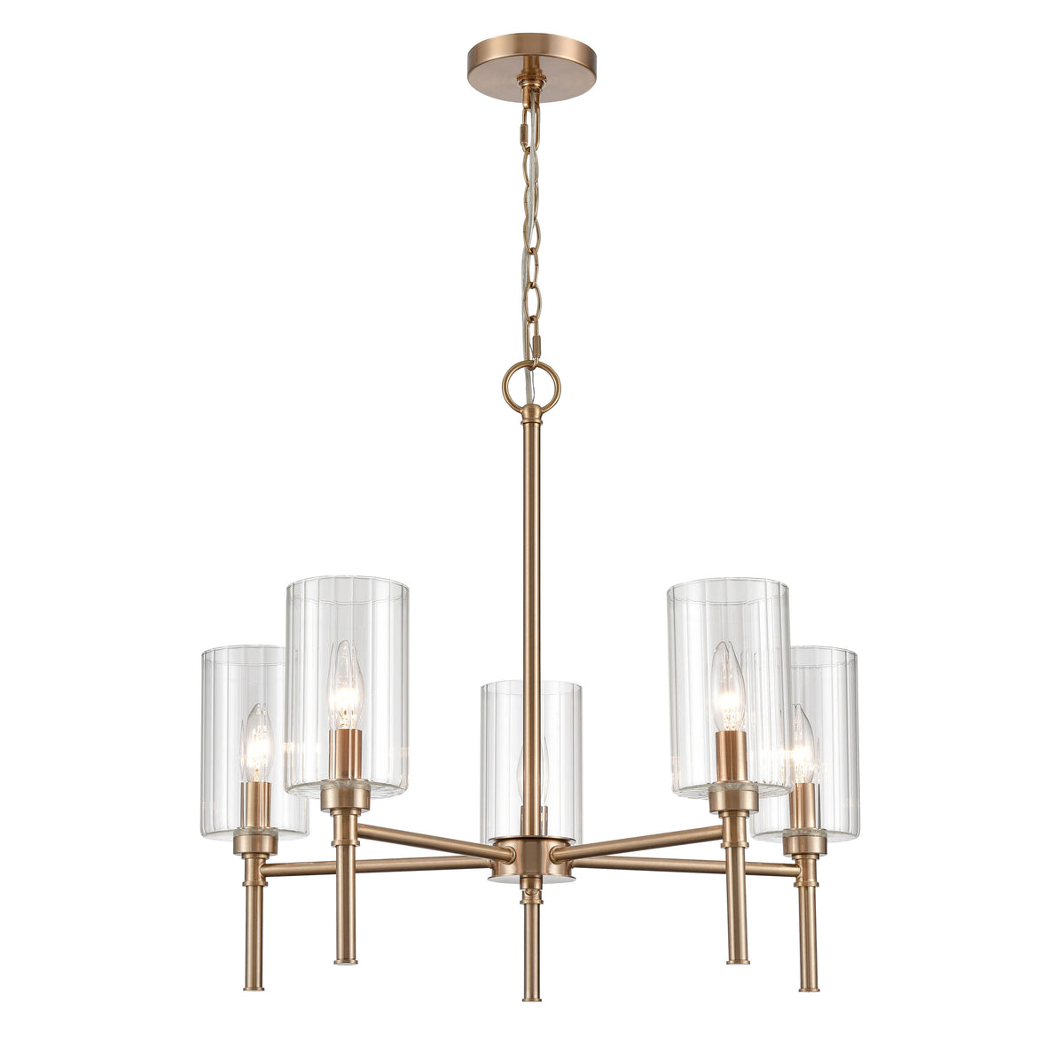 22.25'' Chastine Modern Gold 5 Light Chandelier
