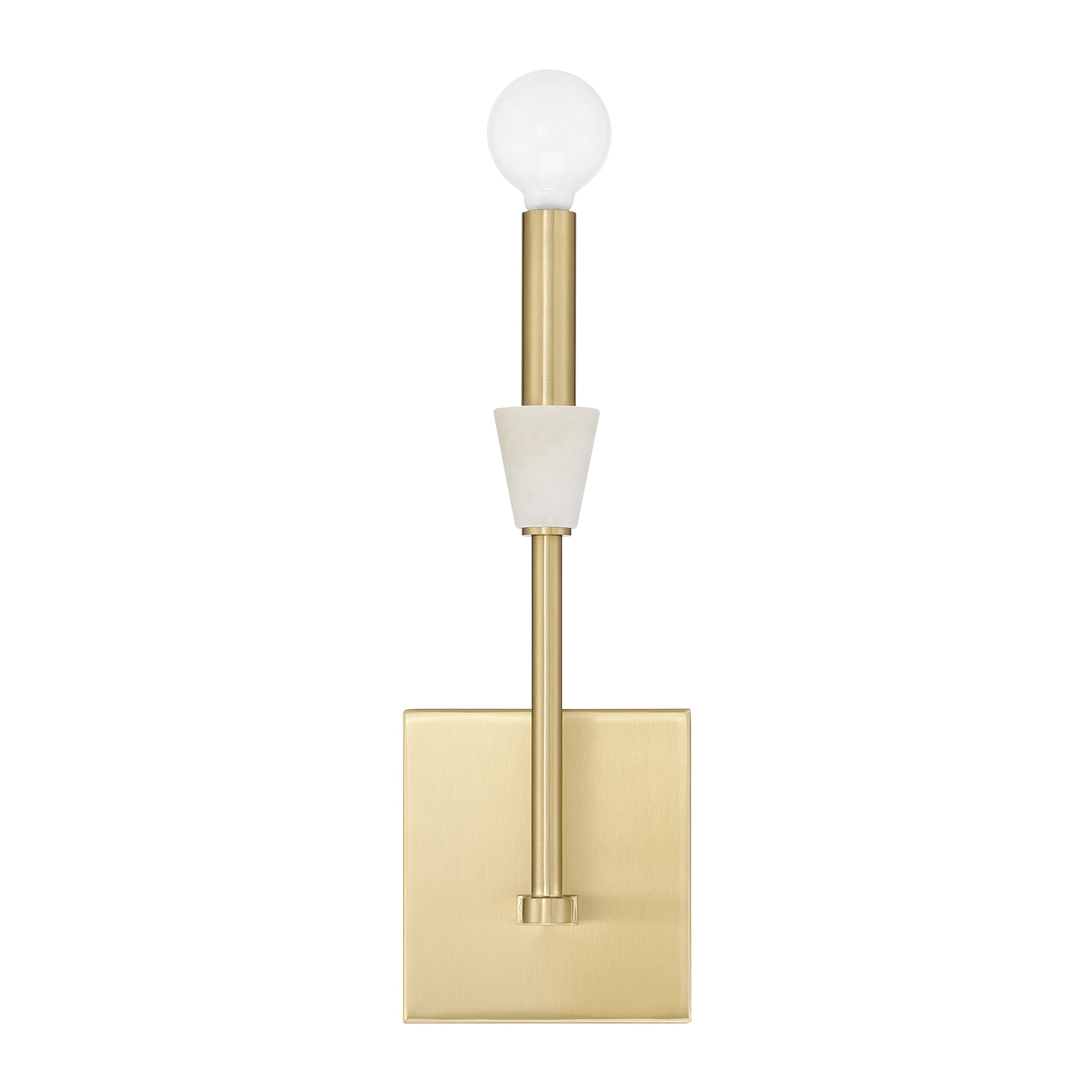 Montclair 12-inch 1-light Brushed Gold and Natural Alabaster Wall Sconce