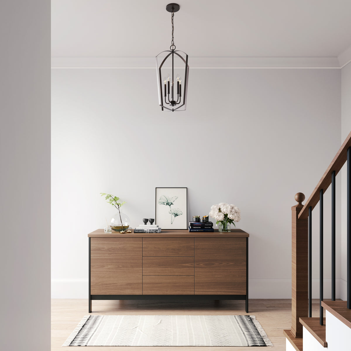 24'' Ivey Lake Rubbed Bronze 5 Light Pendant