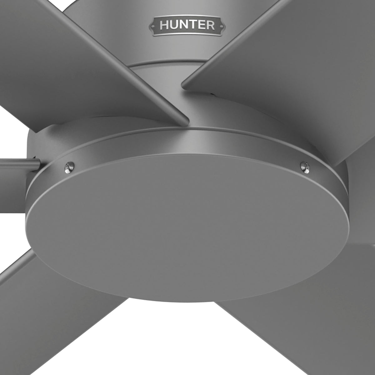 52 inch Kennicott Matte Silver Damp Rated Ceiling Fan and Wall Control