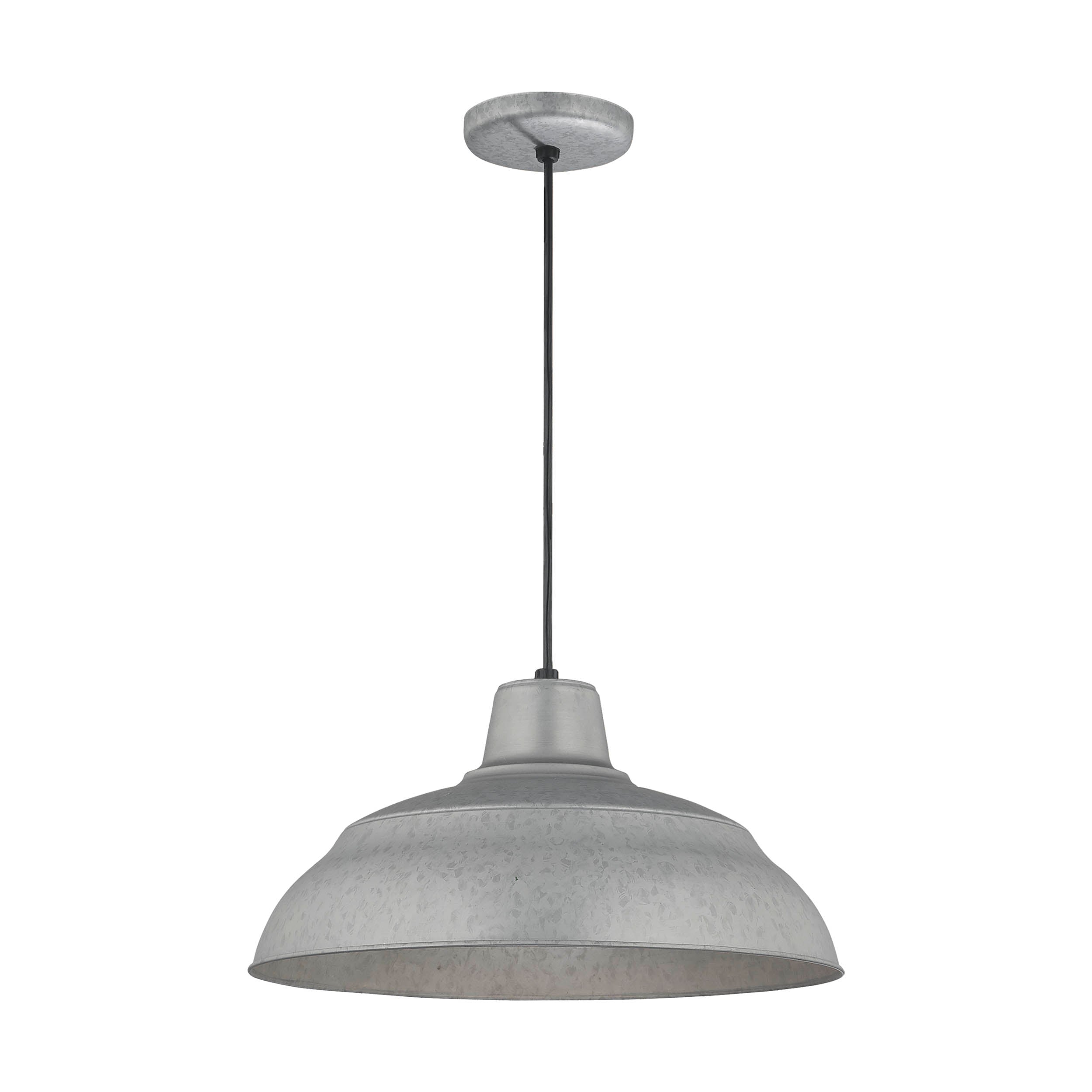 9'' R Series Galvanized 1 Light Pendant
