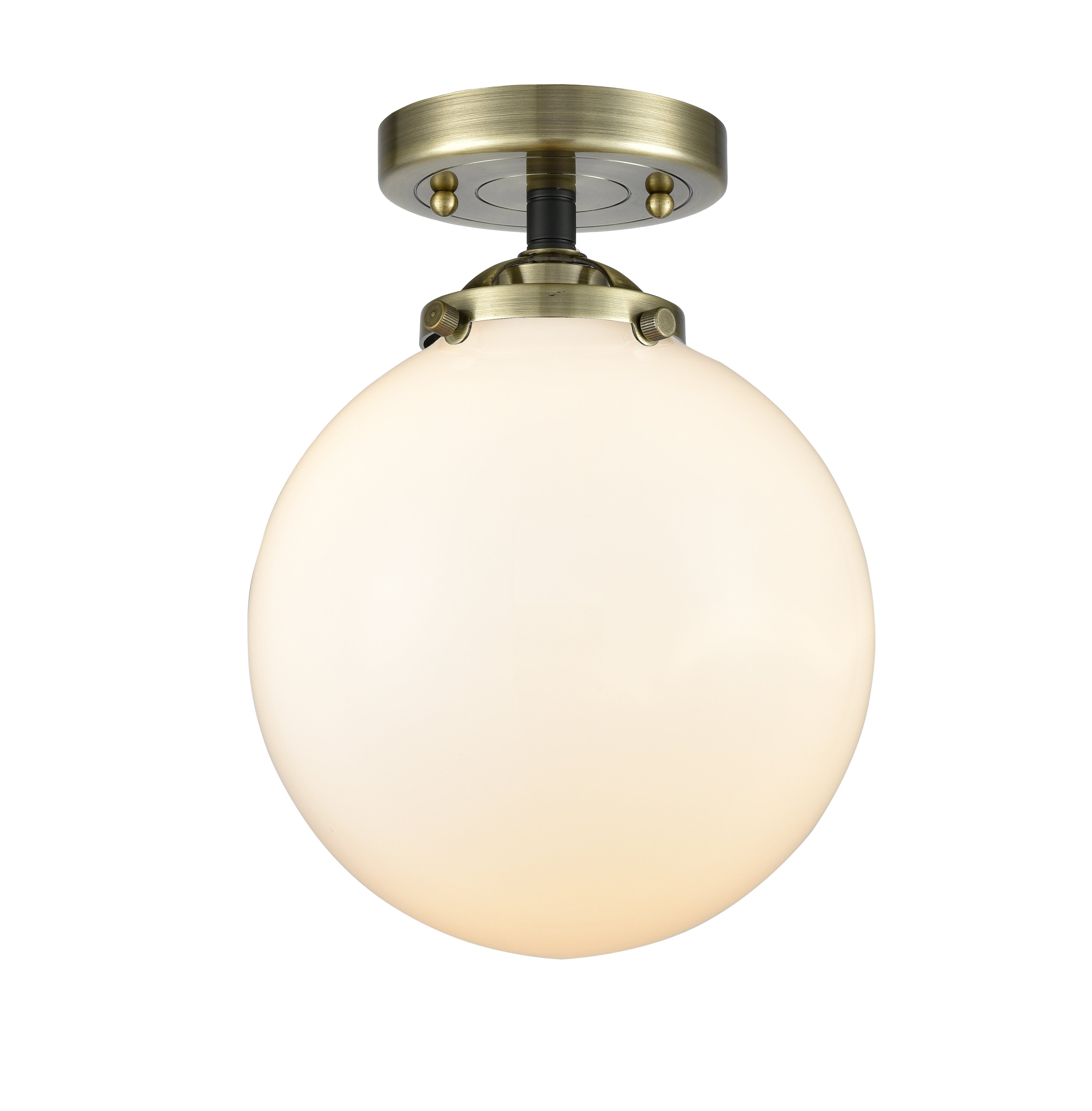 Nouveau Semi-Flush Mount Brushed Satin Nickel