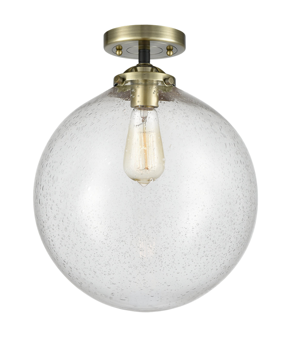 Beacon 12-Inch 1-Light Semi-Flush Mount with LED Bulb 14.125-Inch High