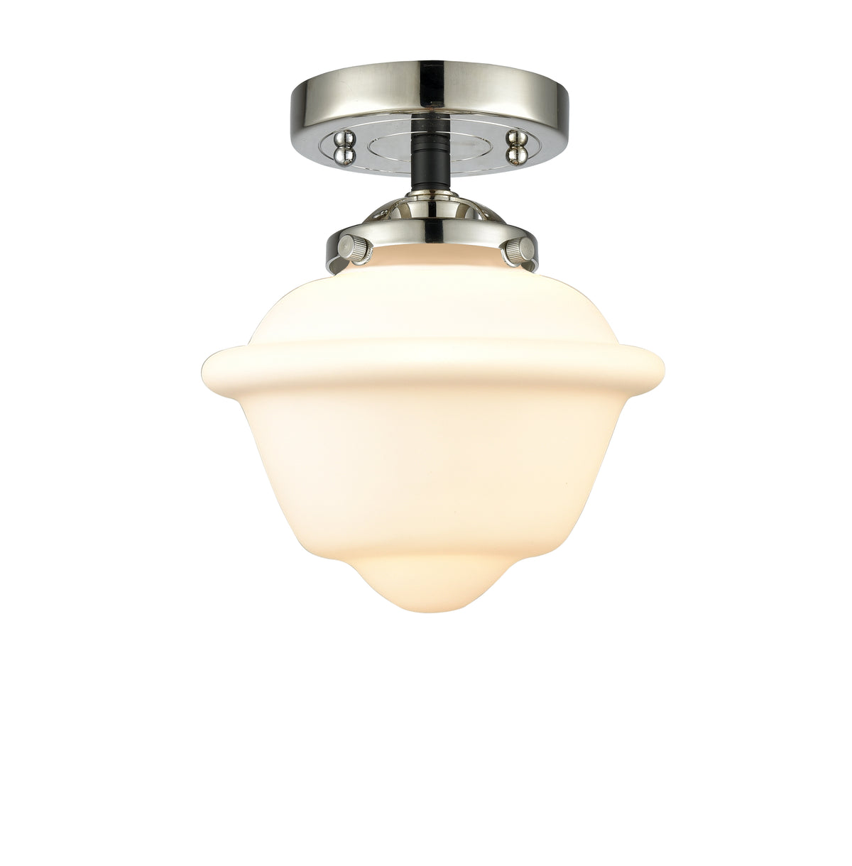 Oxford 8-Inch 1-Light Semi-Flush Mount with LED Bulb 8.125-Inch High