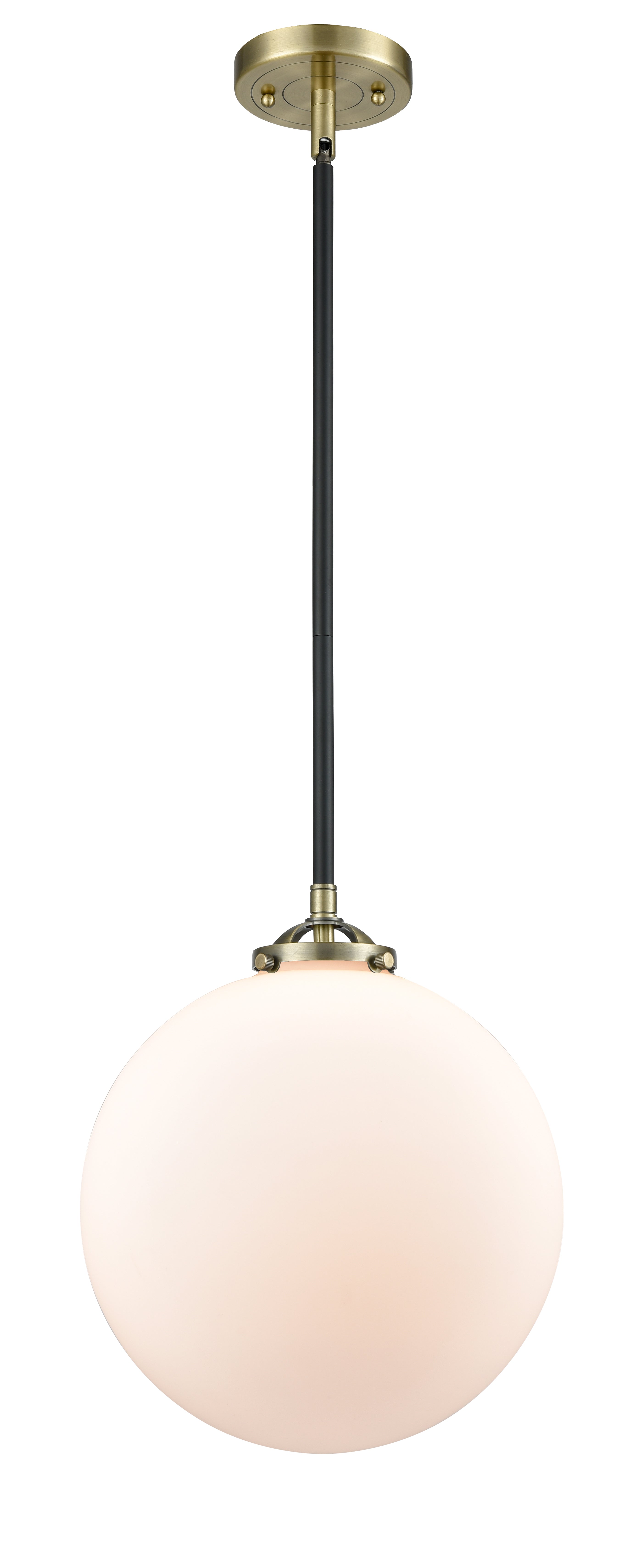 Nouveau Mini Pendant Black Antique Brass
