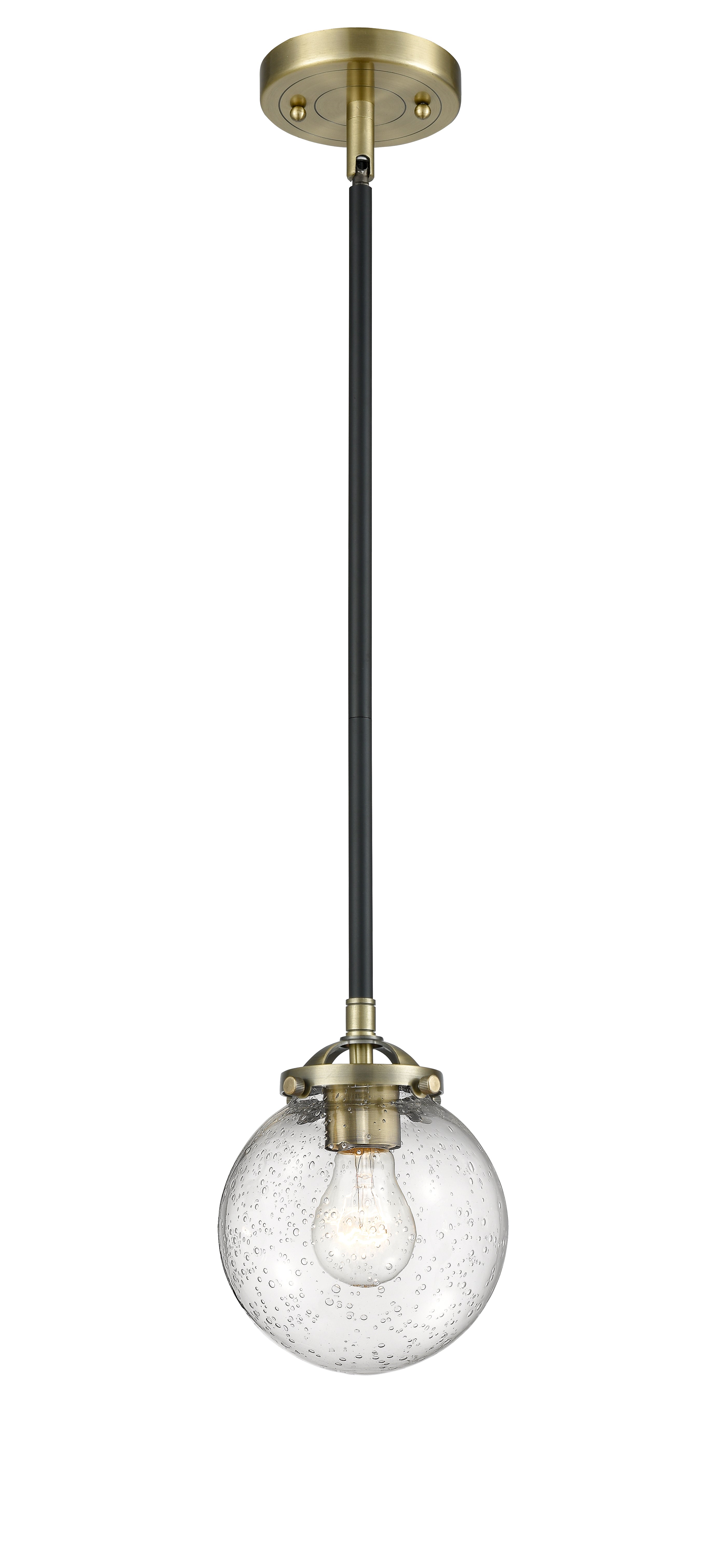 Nouveau Mini Pendant 6 Lights Black Brass
