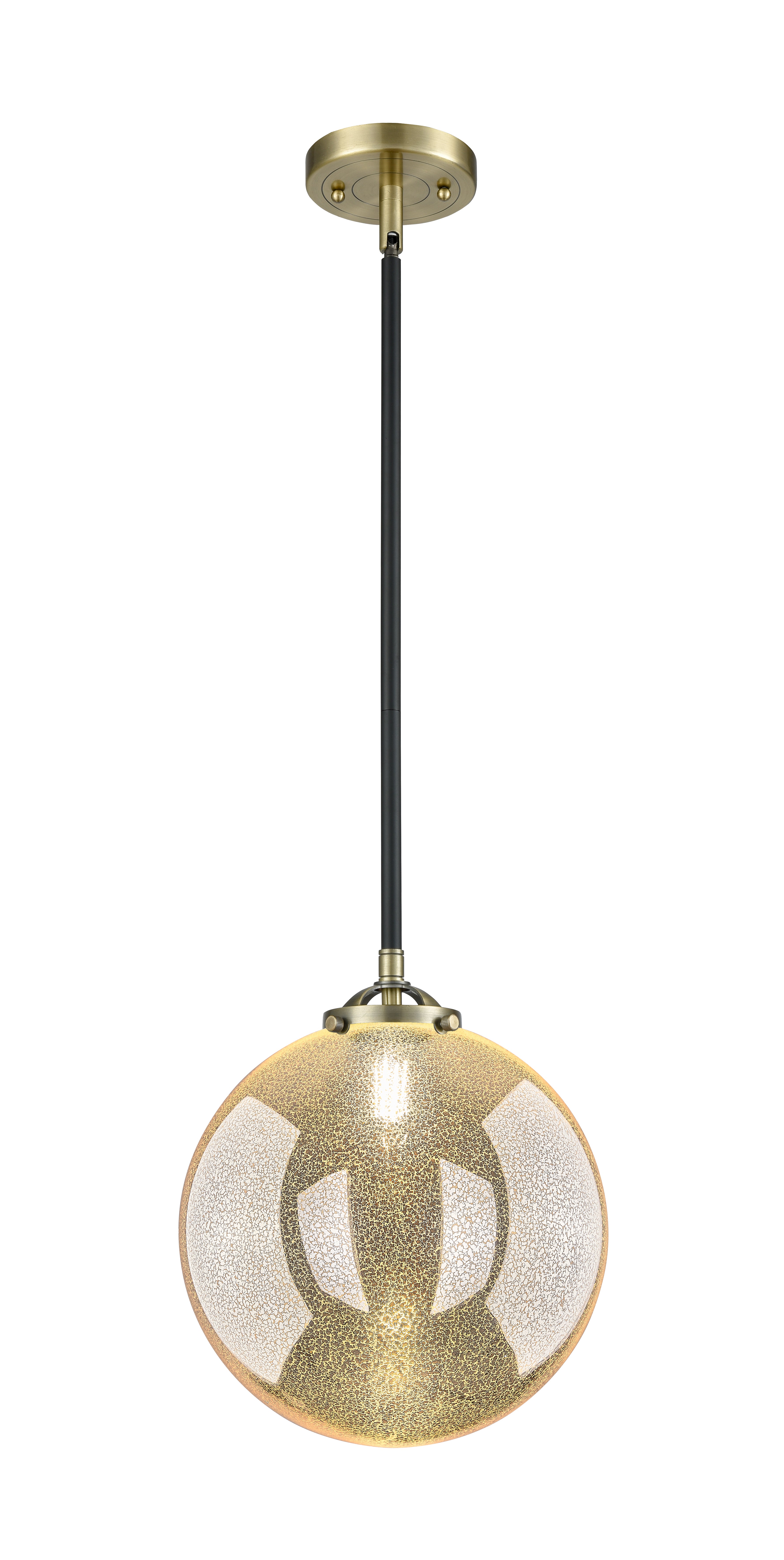 Nouveau Mini Pendant Black Antique Brass