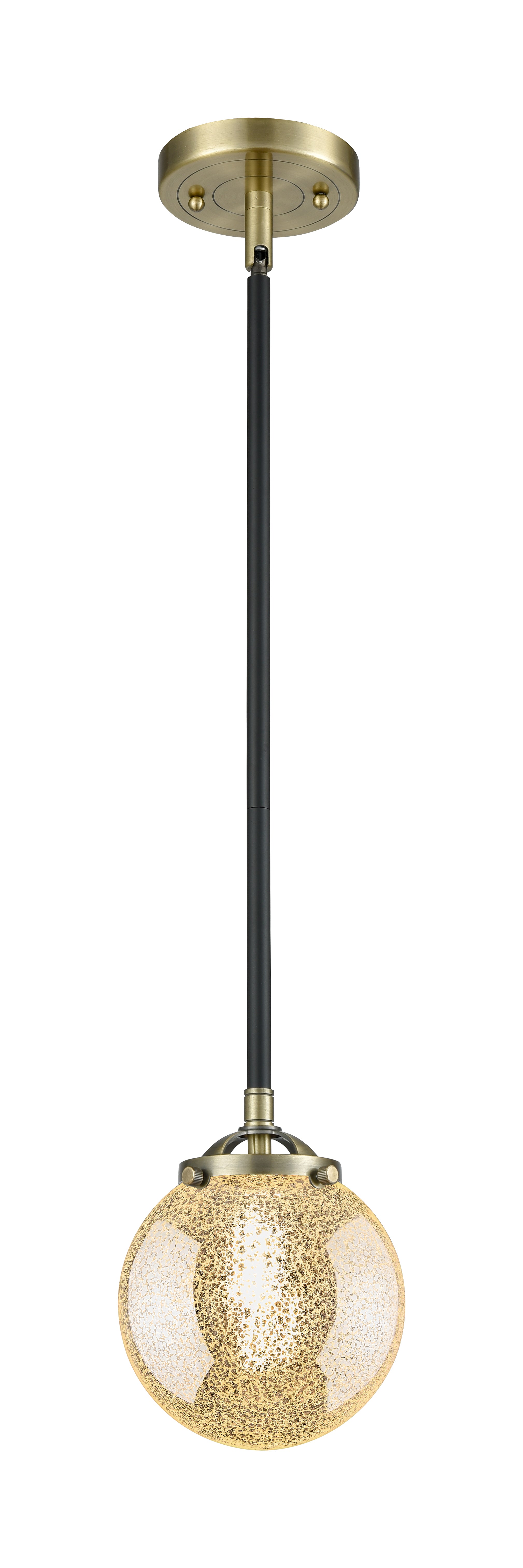 Nouveau Mini Pendant Black Antique Brass