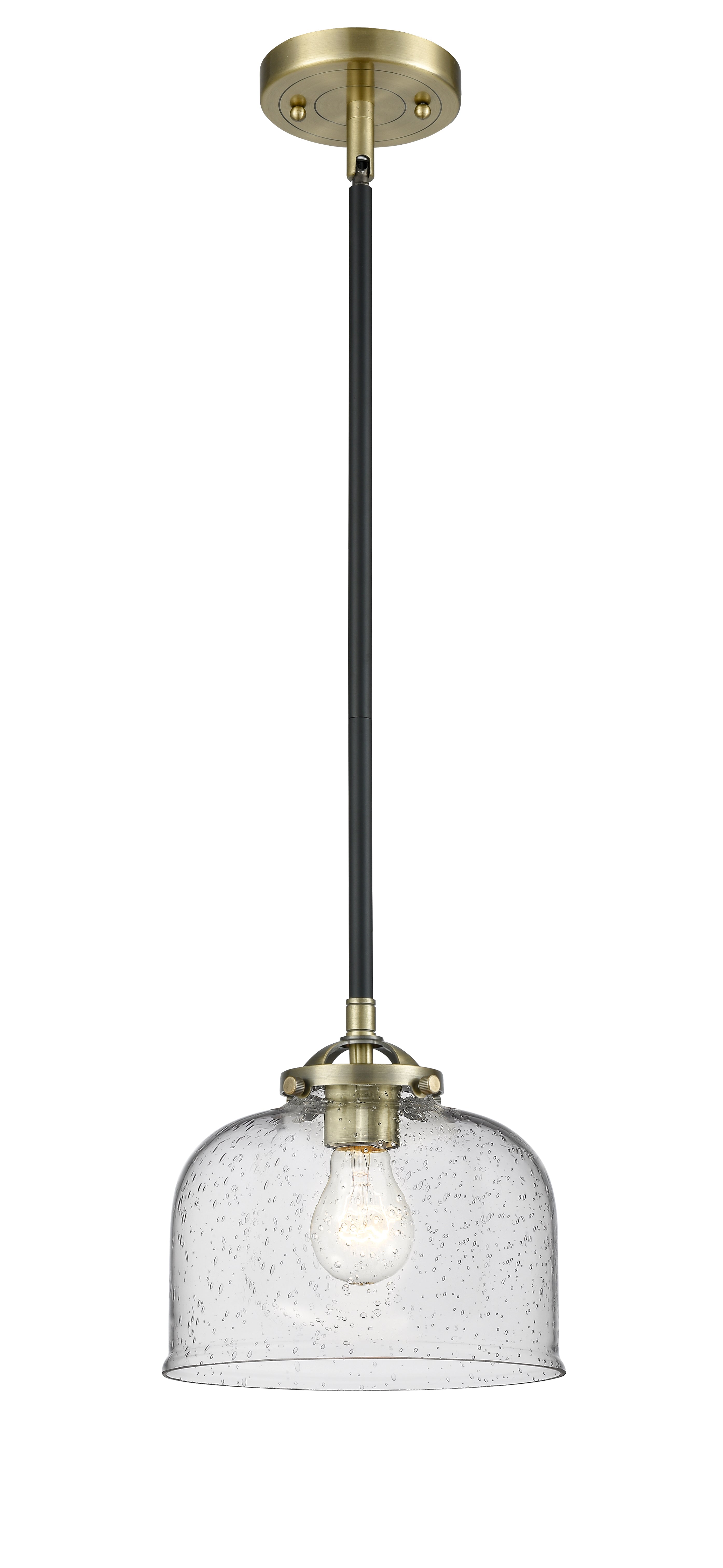 Nouveau Mini Pendant Black Antique Brass