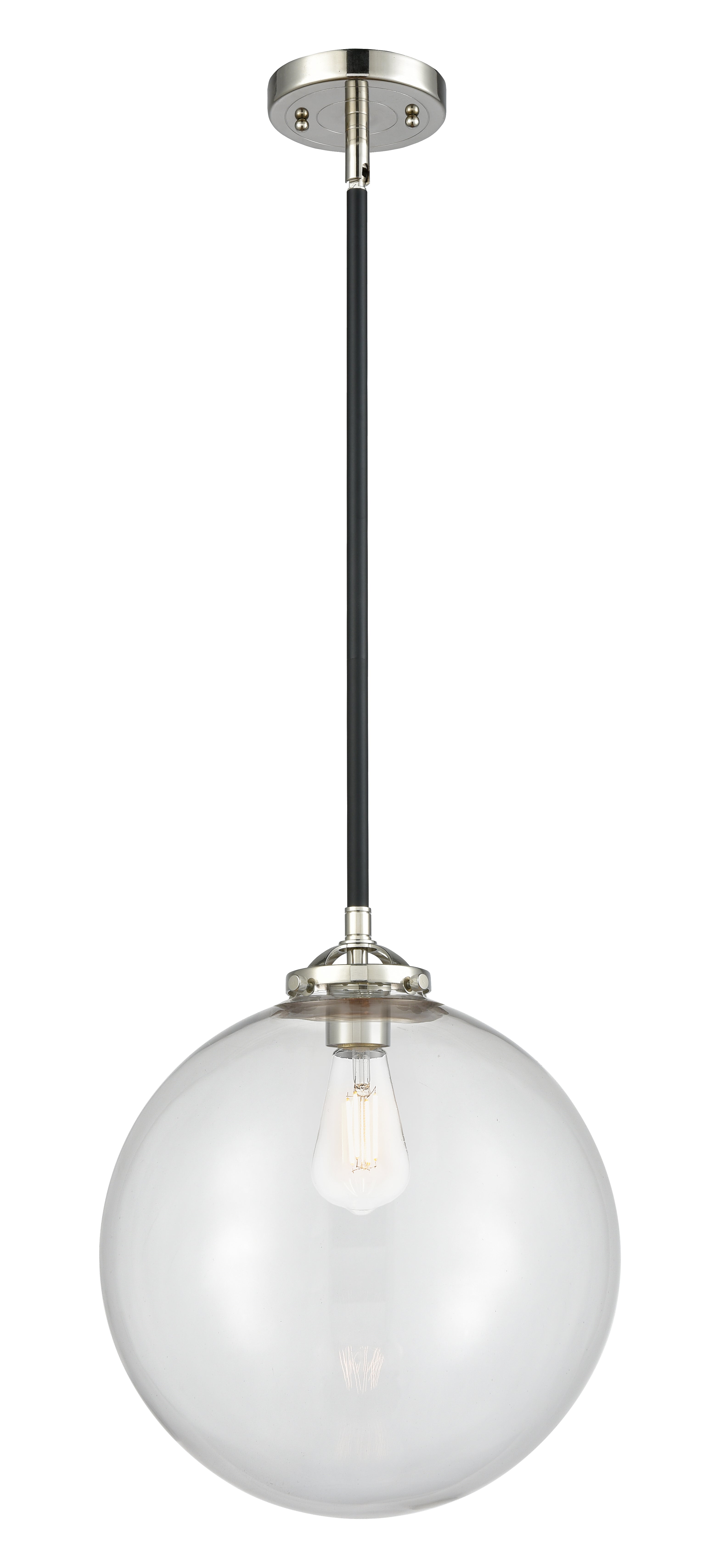 Nouveau Mini Pendant Black Antique Brass