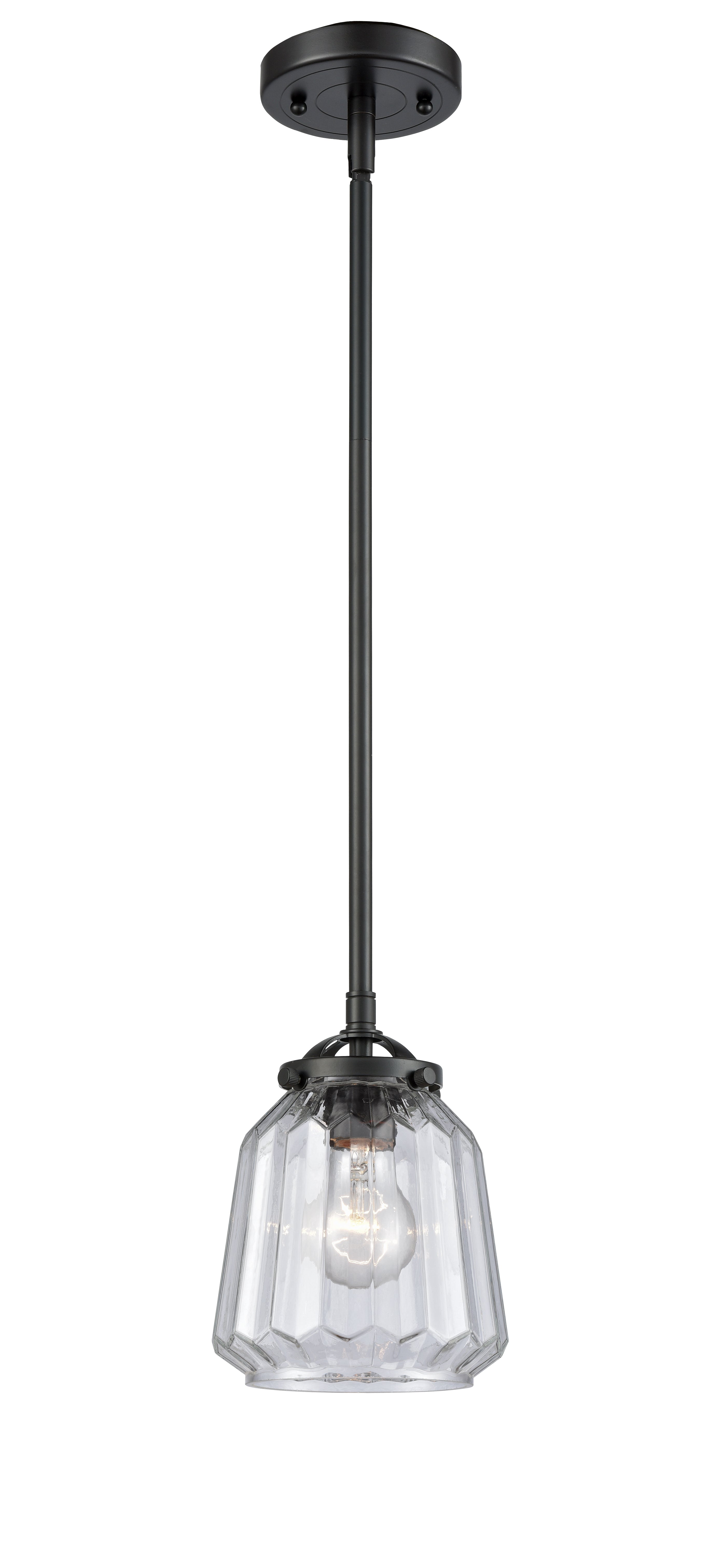Nouveau Mini Pendant Black Antique Brass