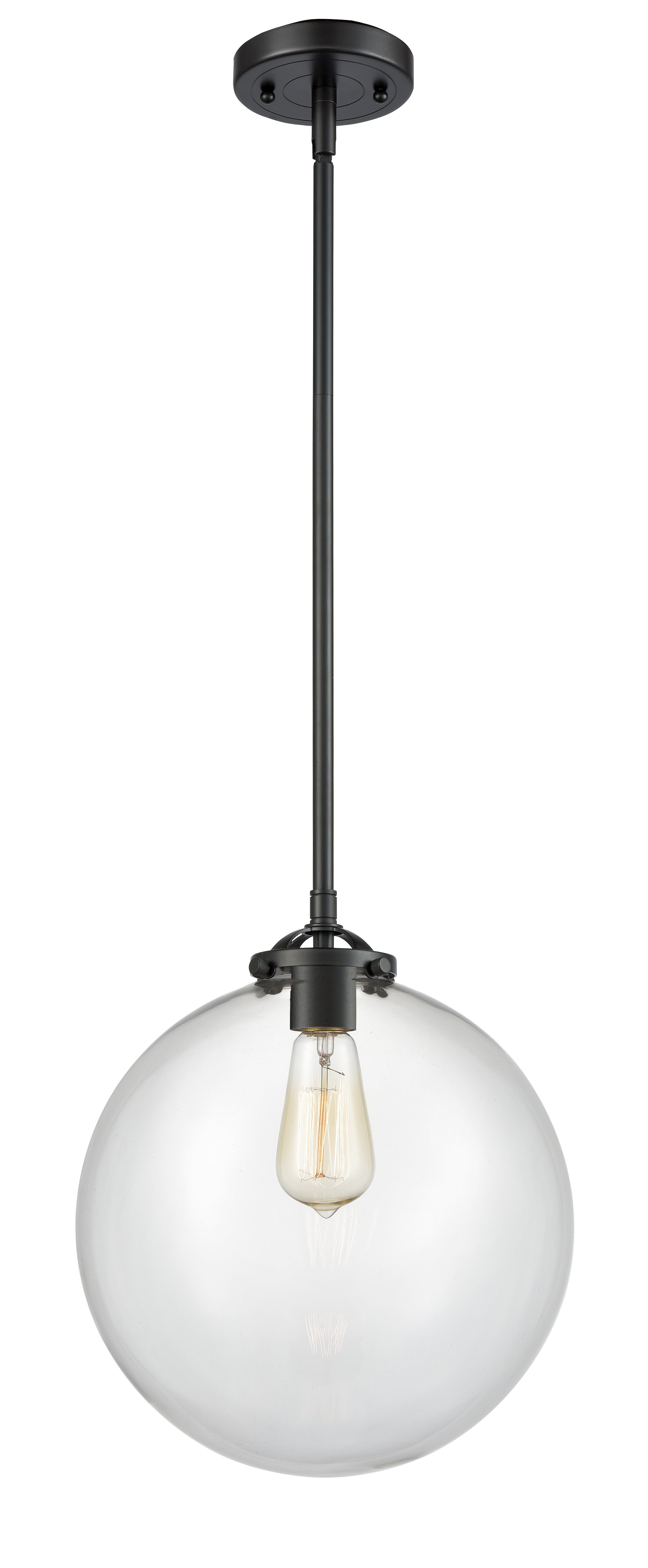 Nouveau Mini Pendant Black Antique Brass