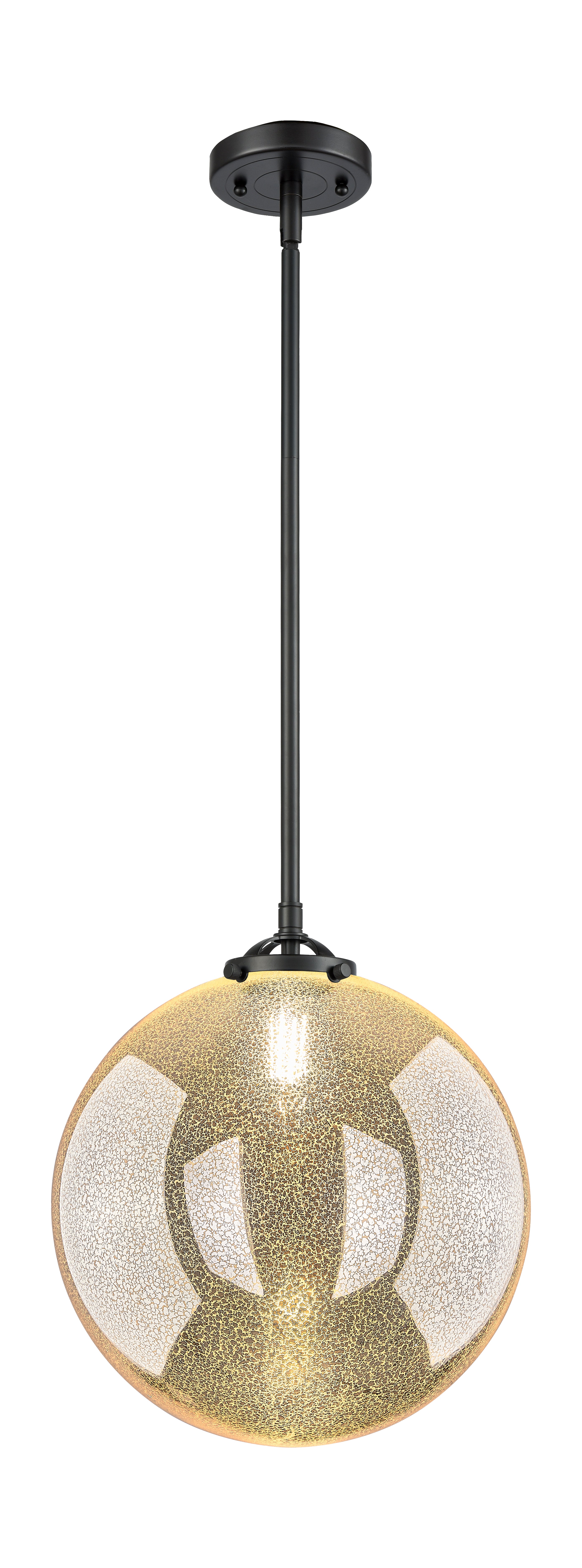 Nouveau Mini Pendant Black Antique Brass