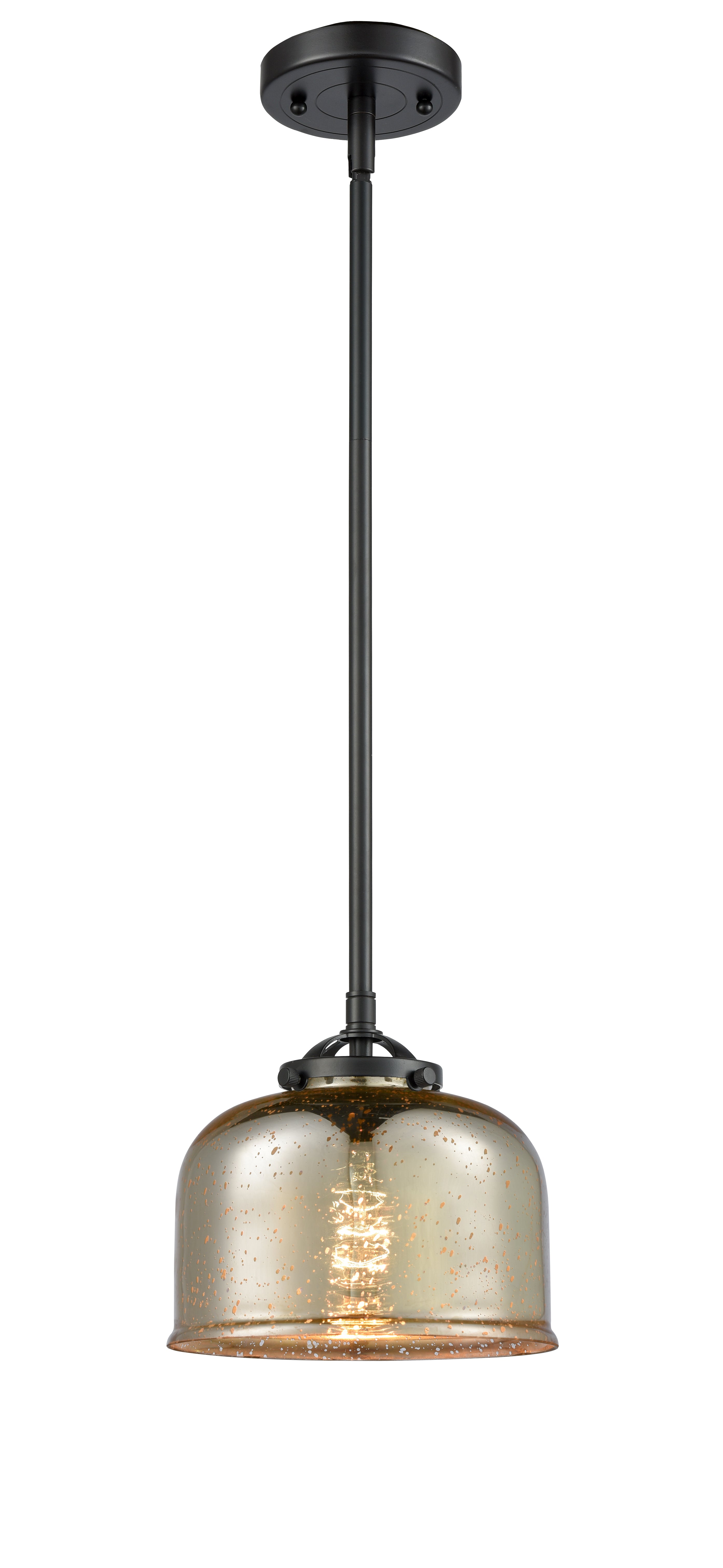 Nouveau Mini Pendant Black Antique Brass