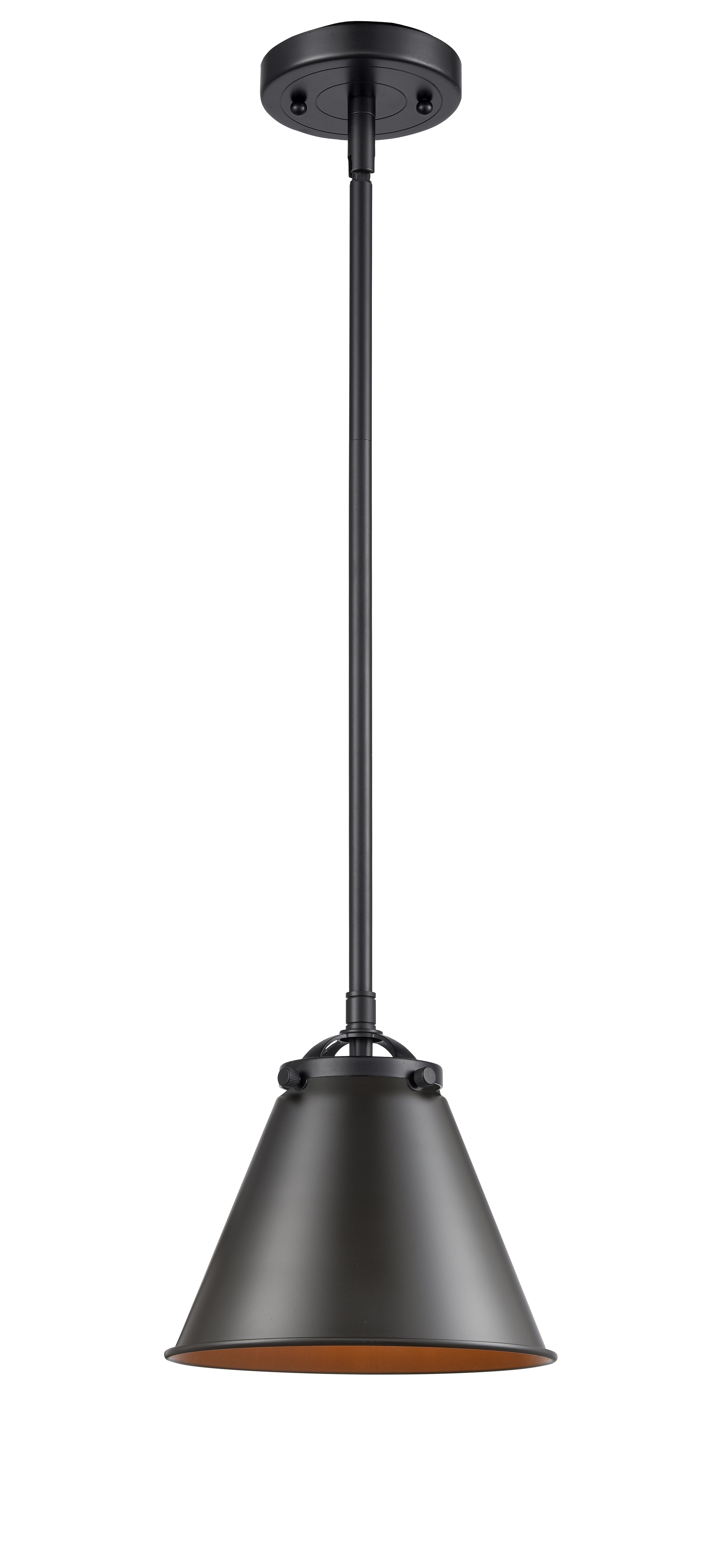 Nouveau Mini Pendant Black Antique Brass