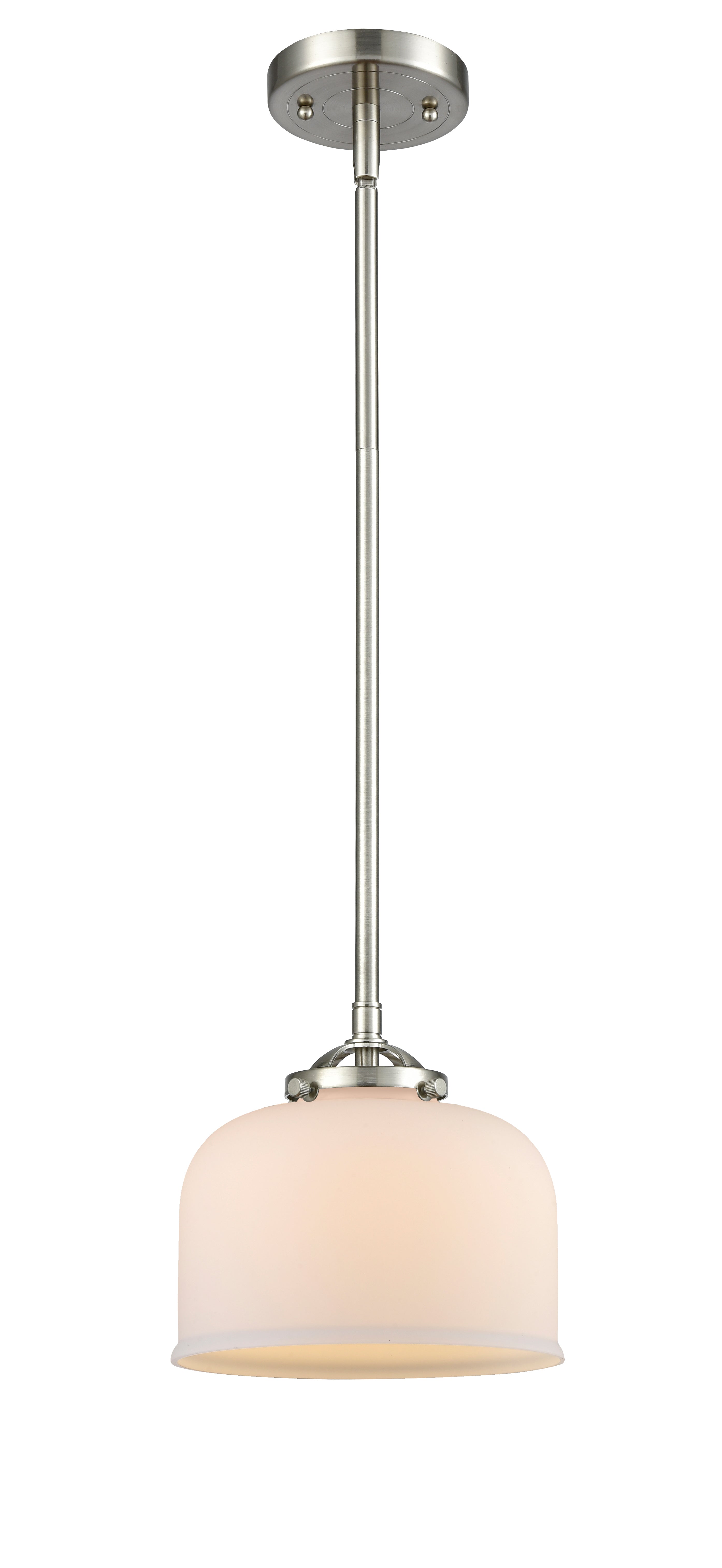 Nouveau Mini Pendant Cast Brass 8 Inch