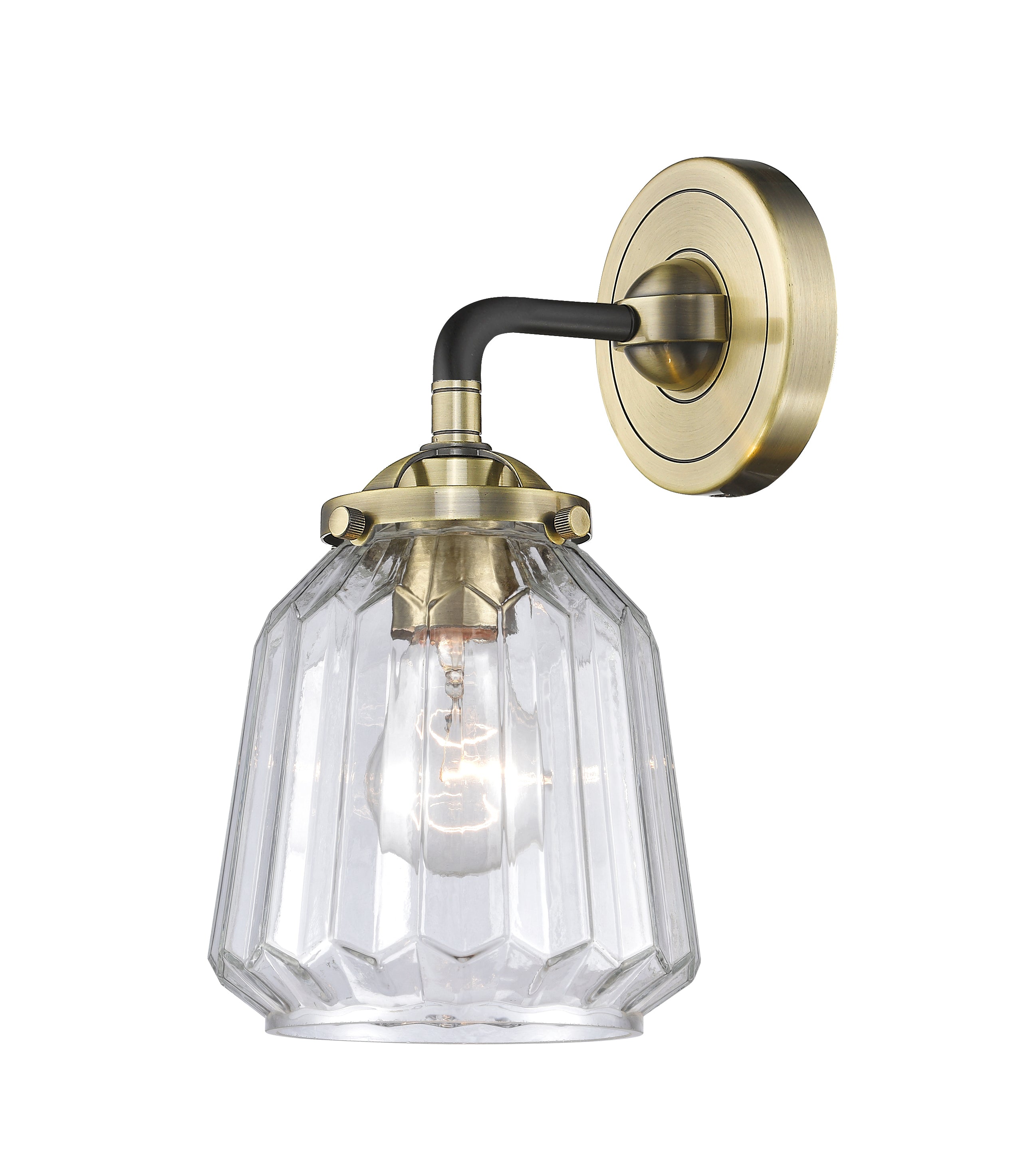 Nouveau Sconce Cast Brass 11.25 Height