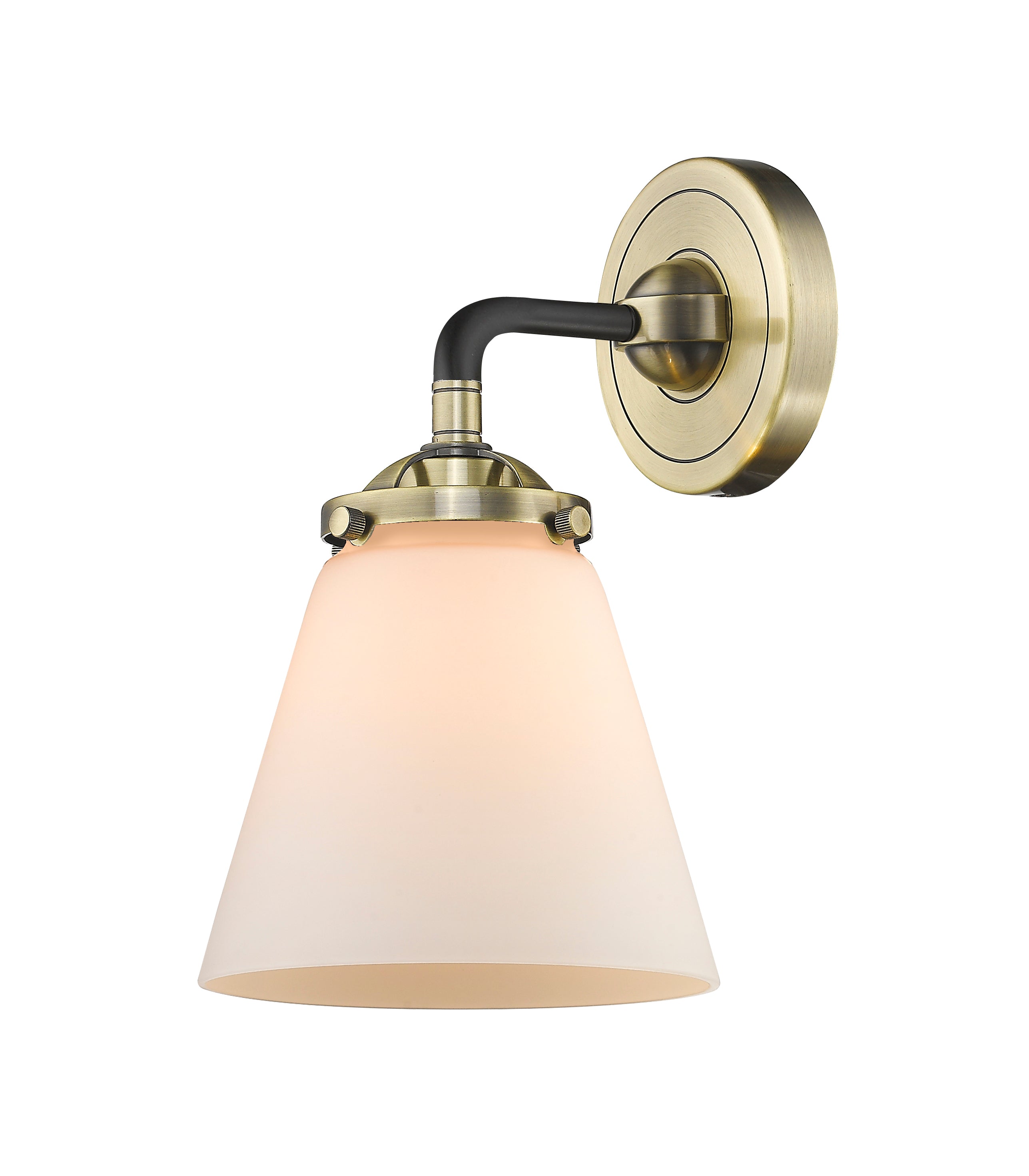 Nouveau Sconce Cast Brass Glass Steel