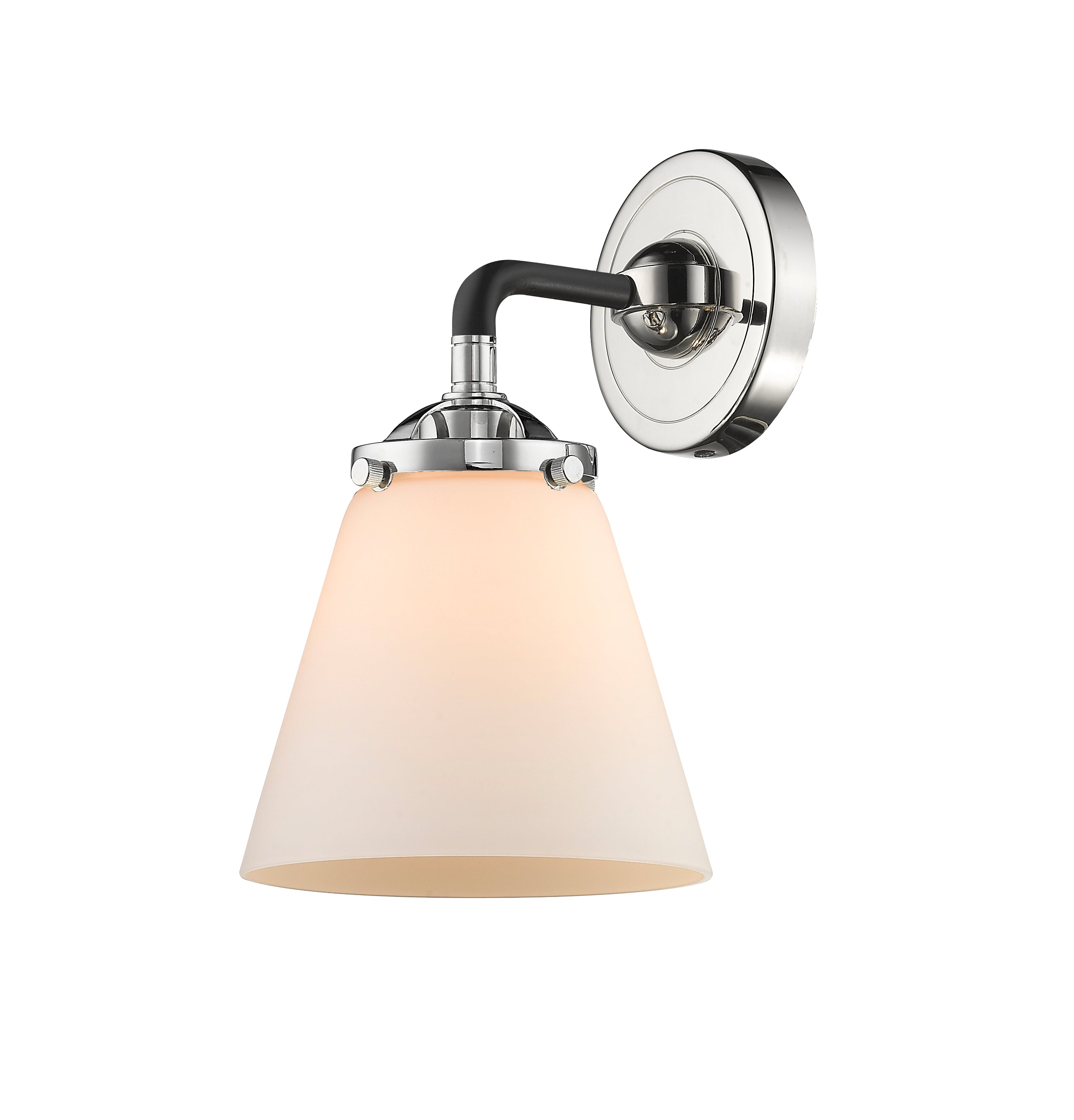 Nouveau Sconce Cast Brass Glass Steel