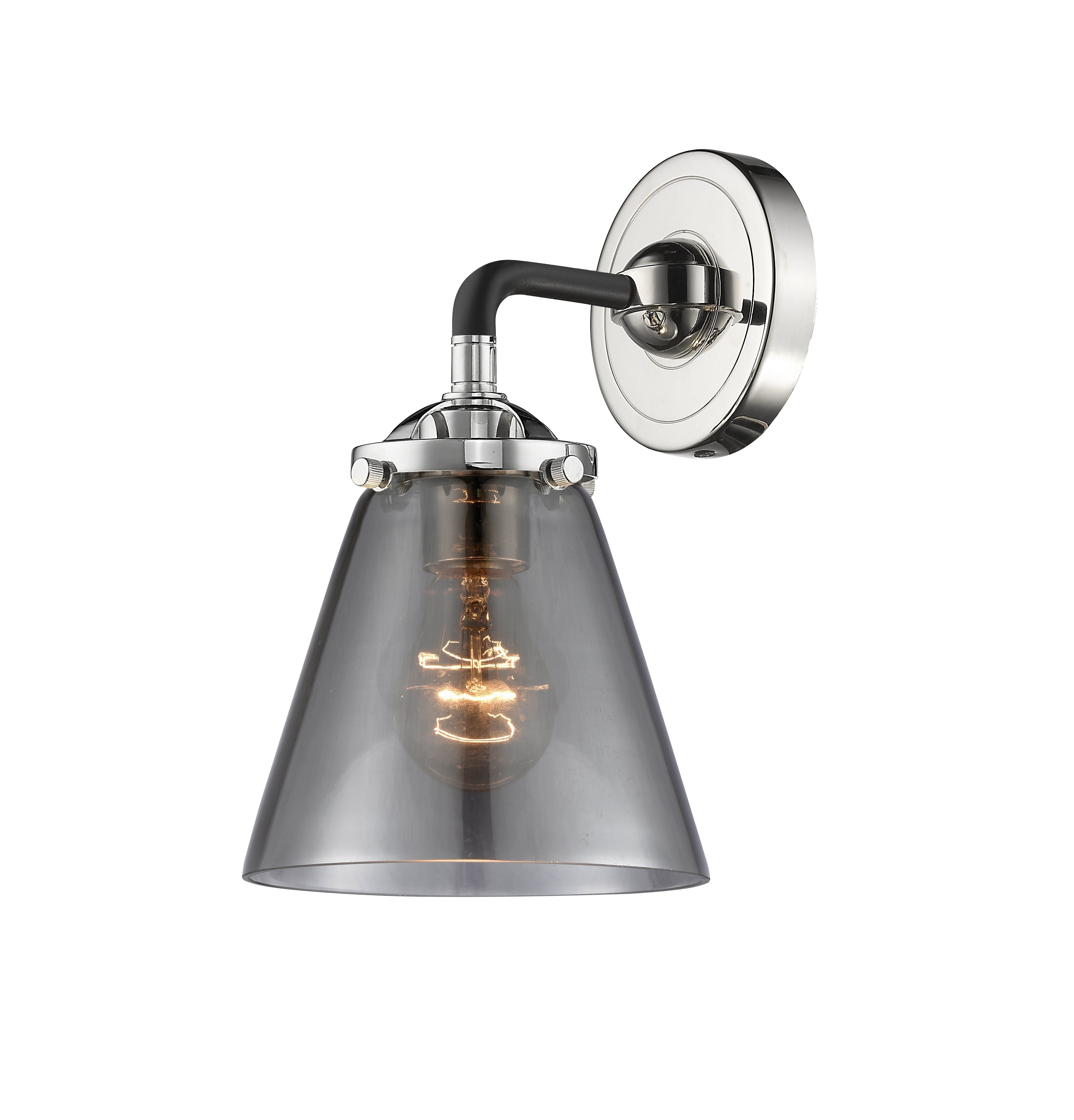 Nouveau Sconce Cast Brass Glass Steel