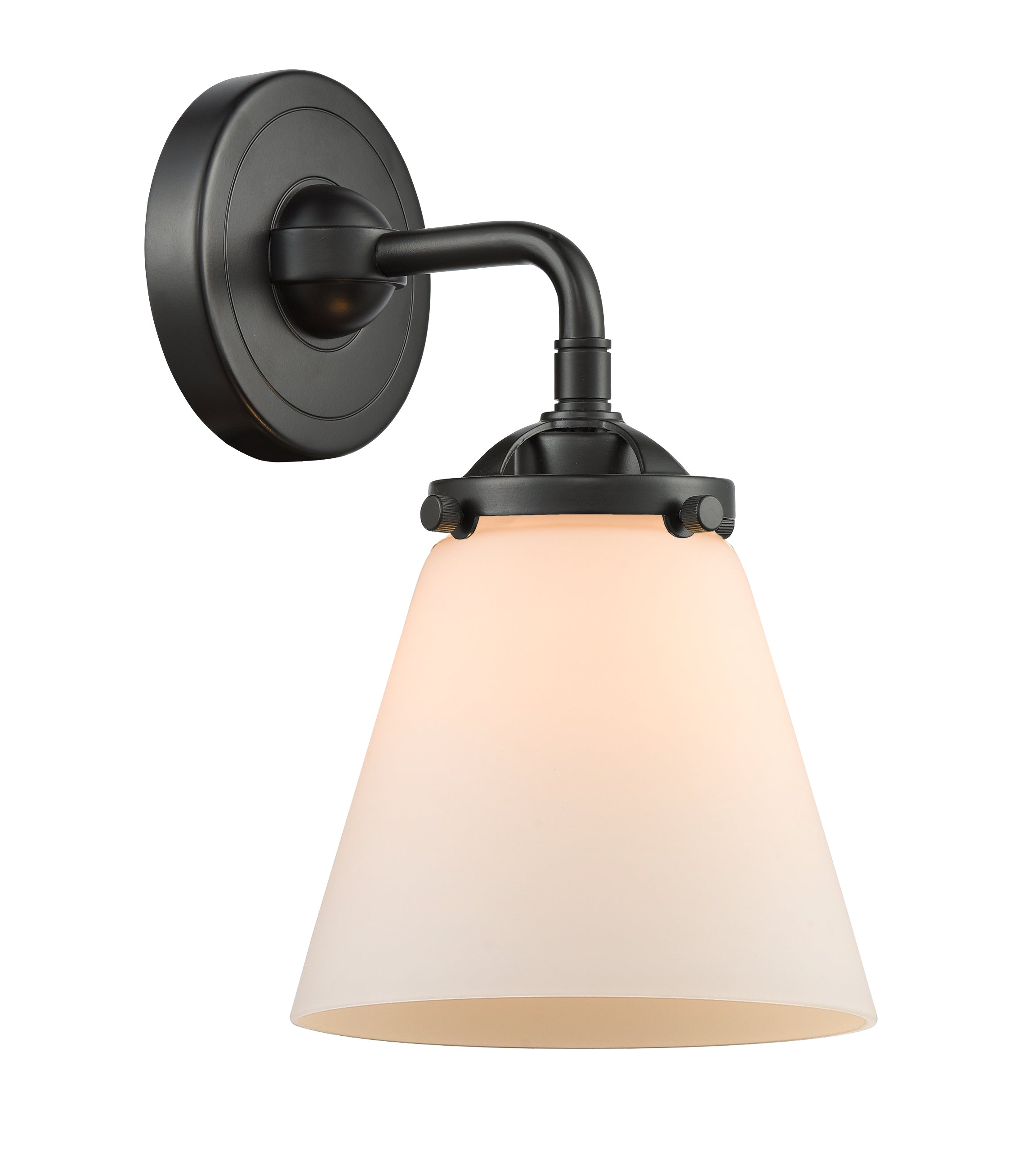 Nouveau Sconce Cast Brass Glass Steel