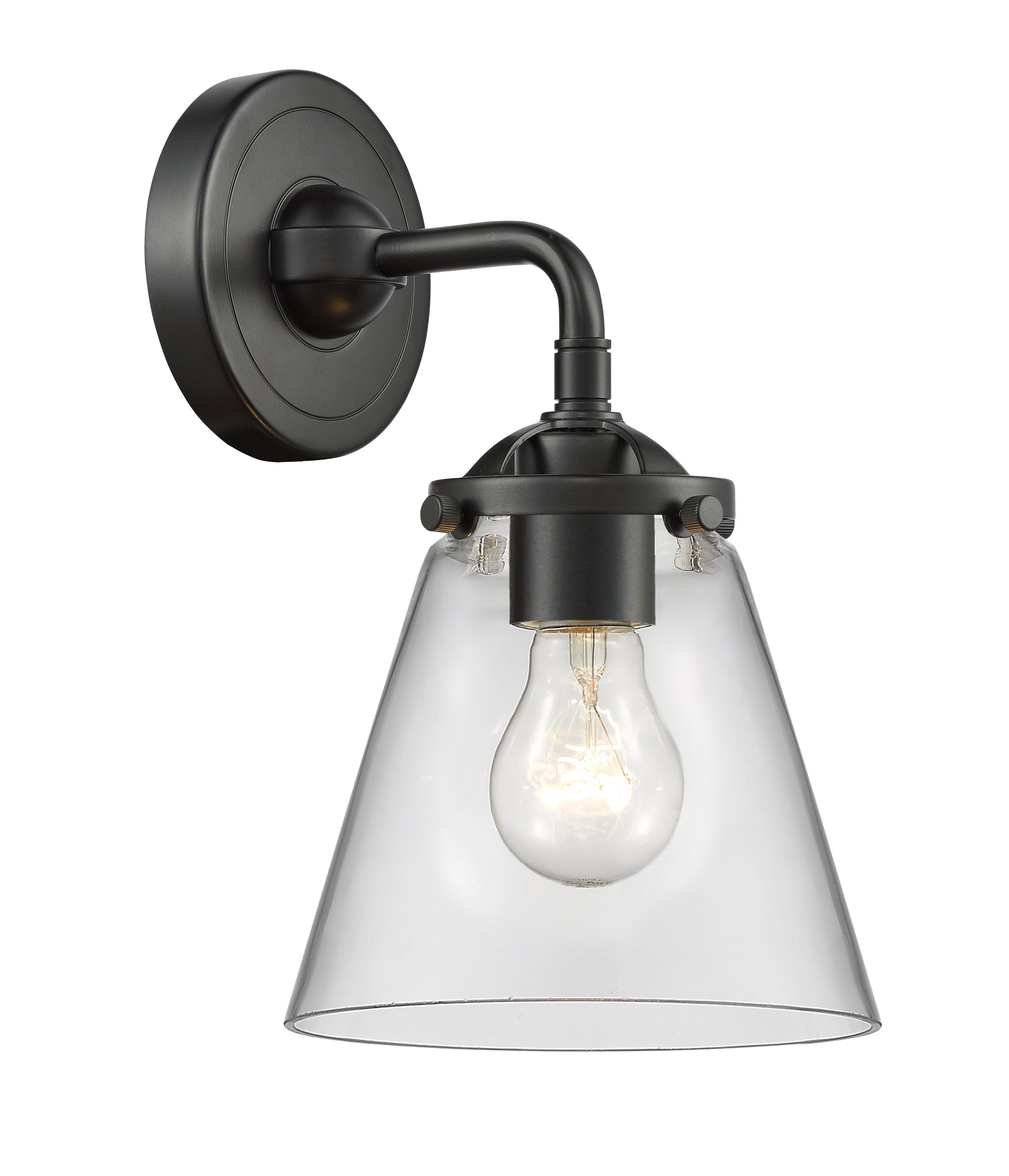 Nouveau Sconce Cast Brass Glass Steel
