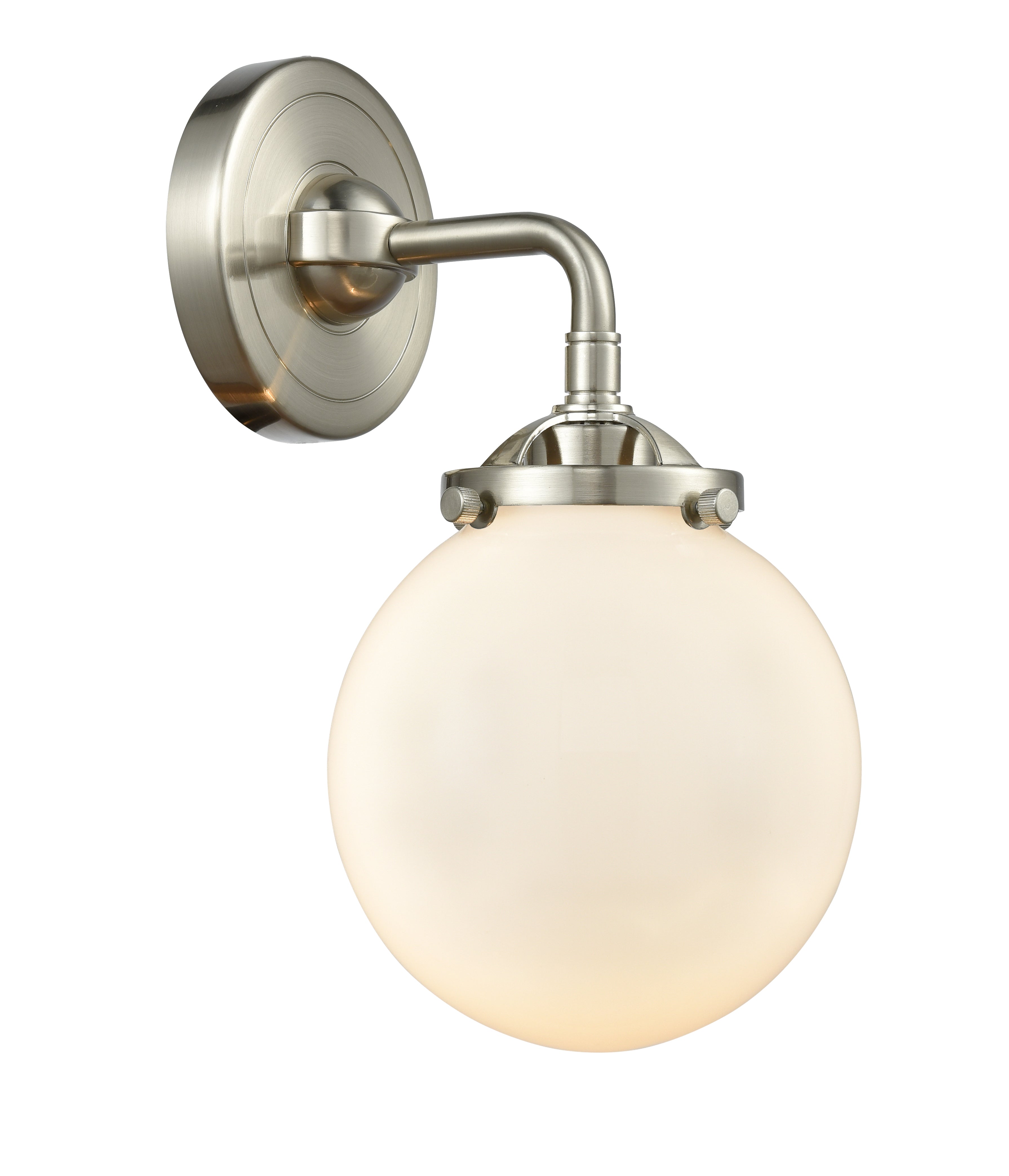 Nouveau Sconce Cast Brass 9 Inch Glass