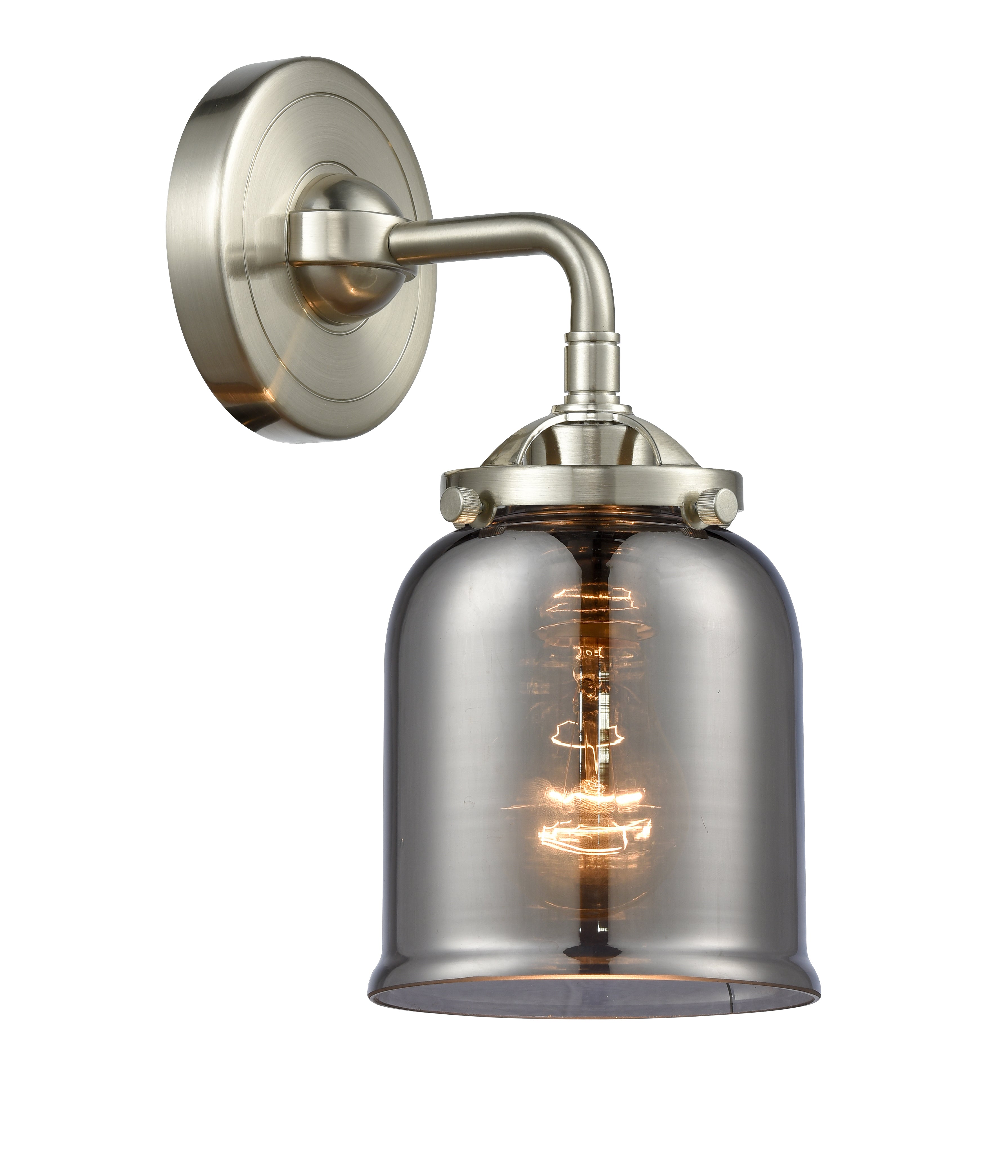 Nouveau Sconce Cast Brass Glass Steel