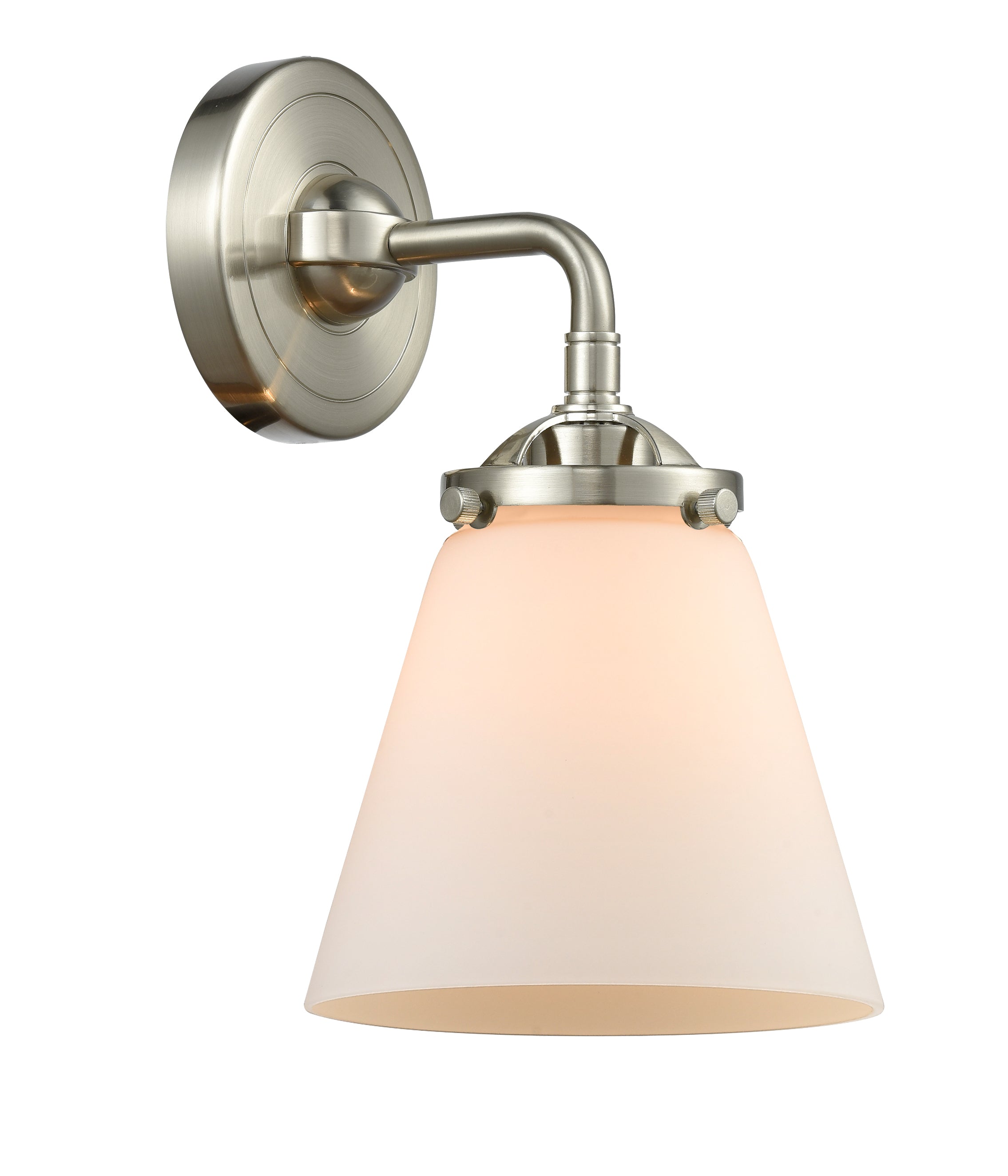Nouveau Sconce Cast Brass Glass Steel