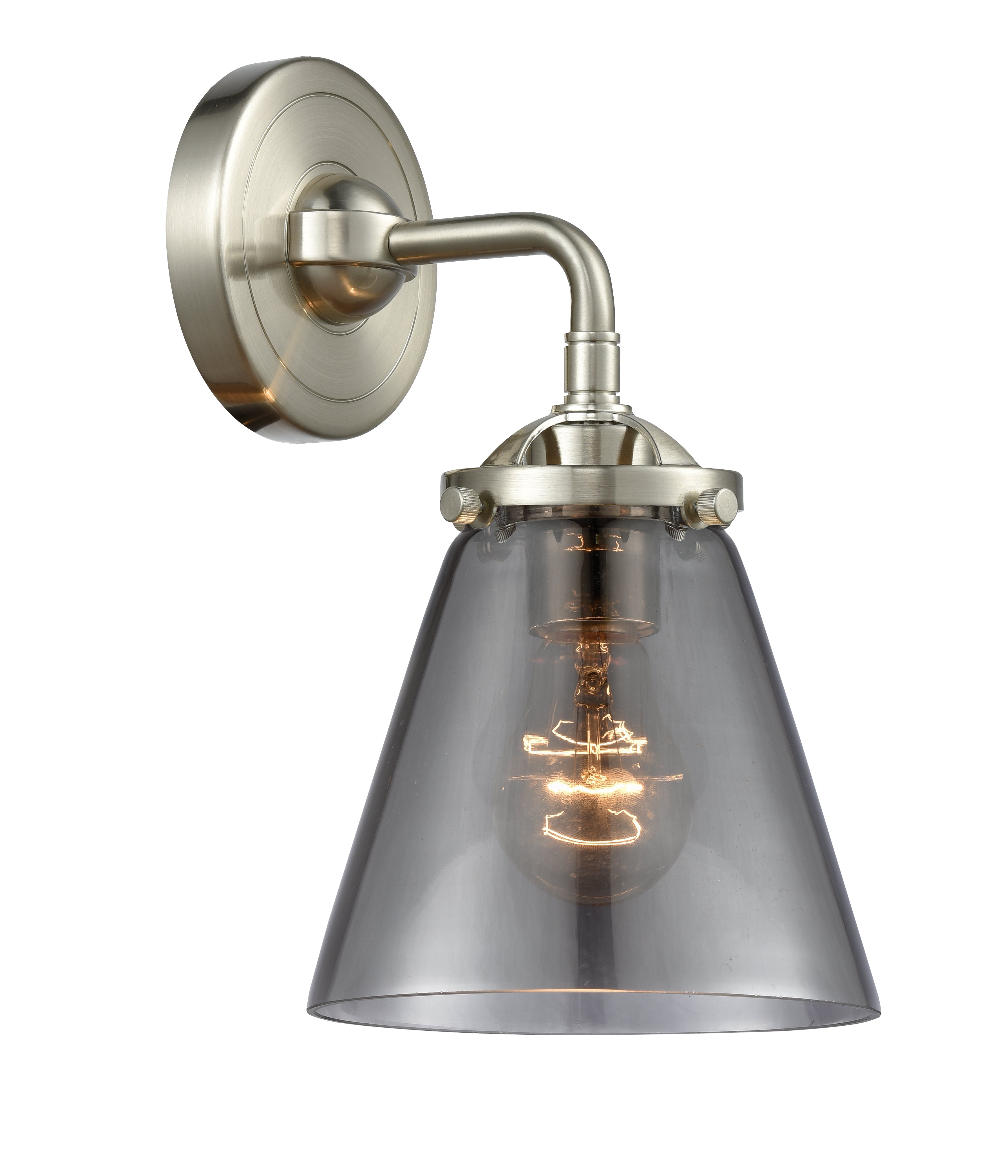Nouveau Sconce Cast Brass Glass Steel