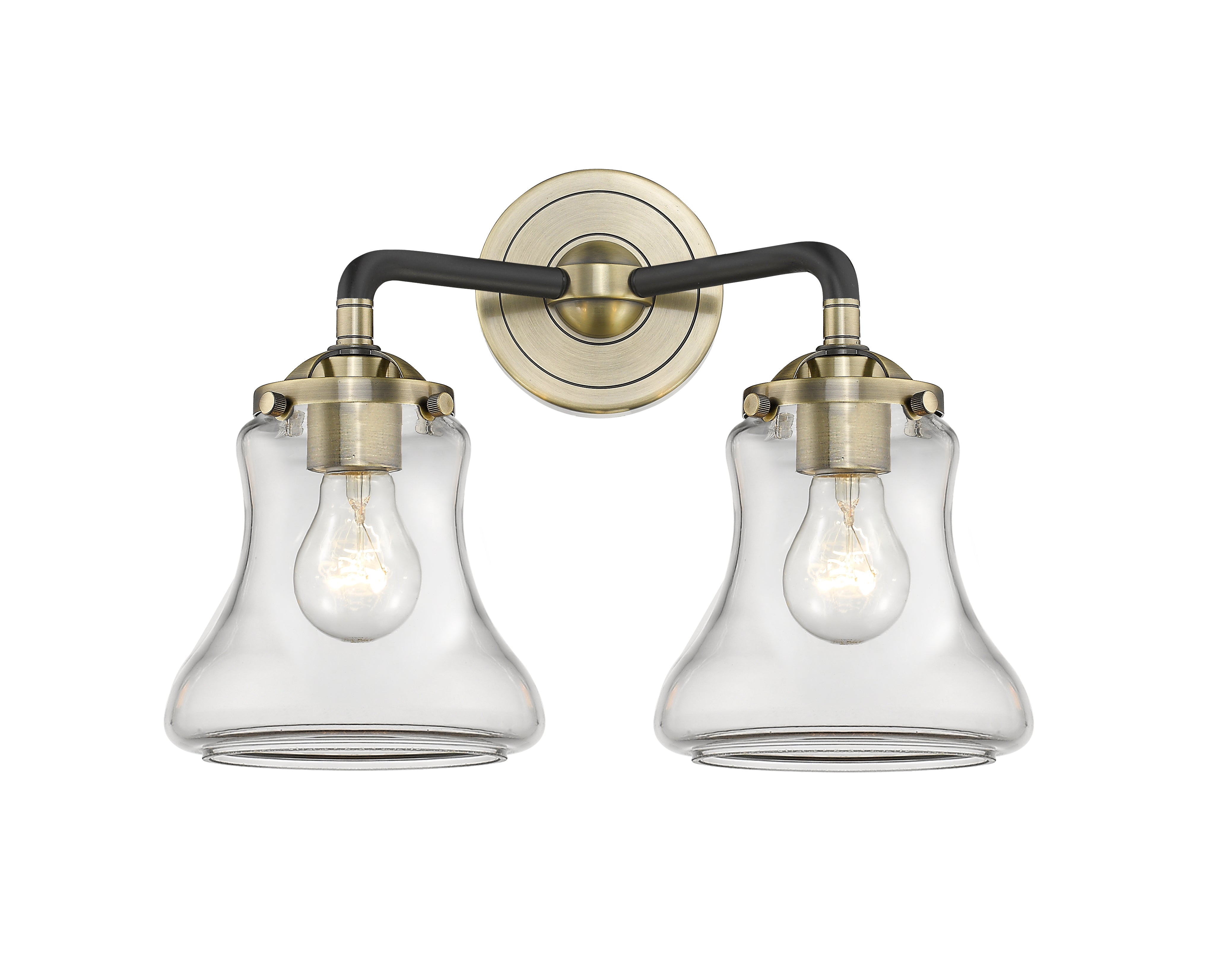 Nouveau Bath Vanity Light Cast Steel Glass