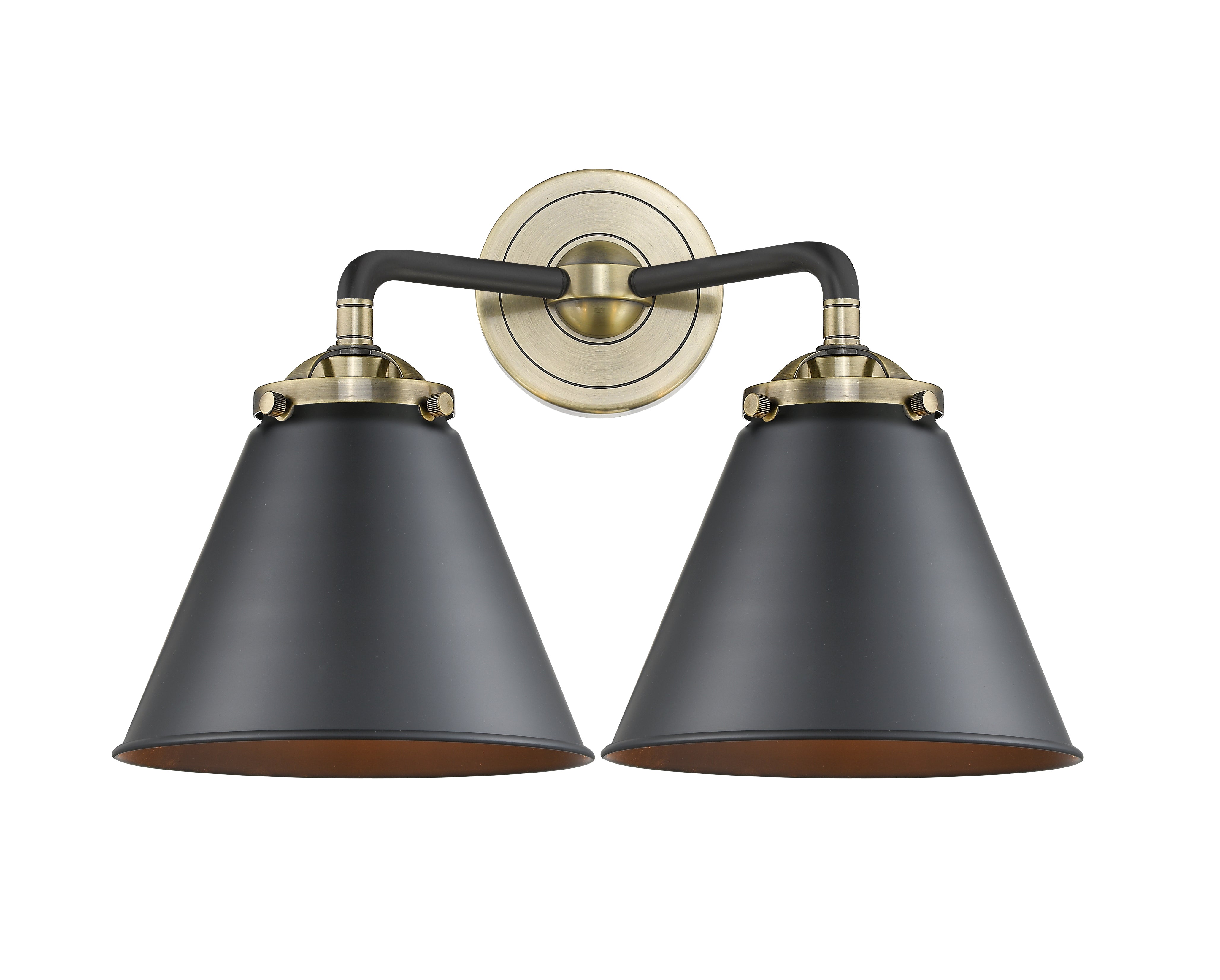Nouveau Bath Vanity Light Cast Brass Glass
