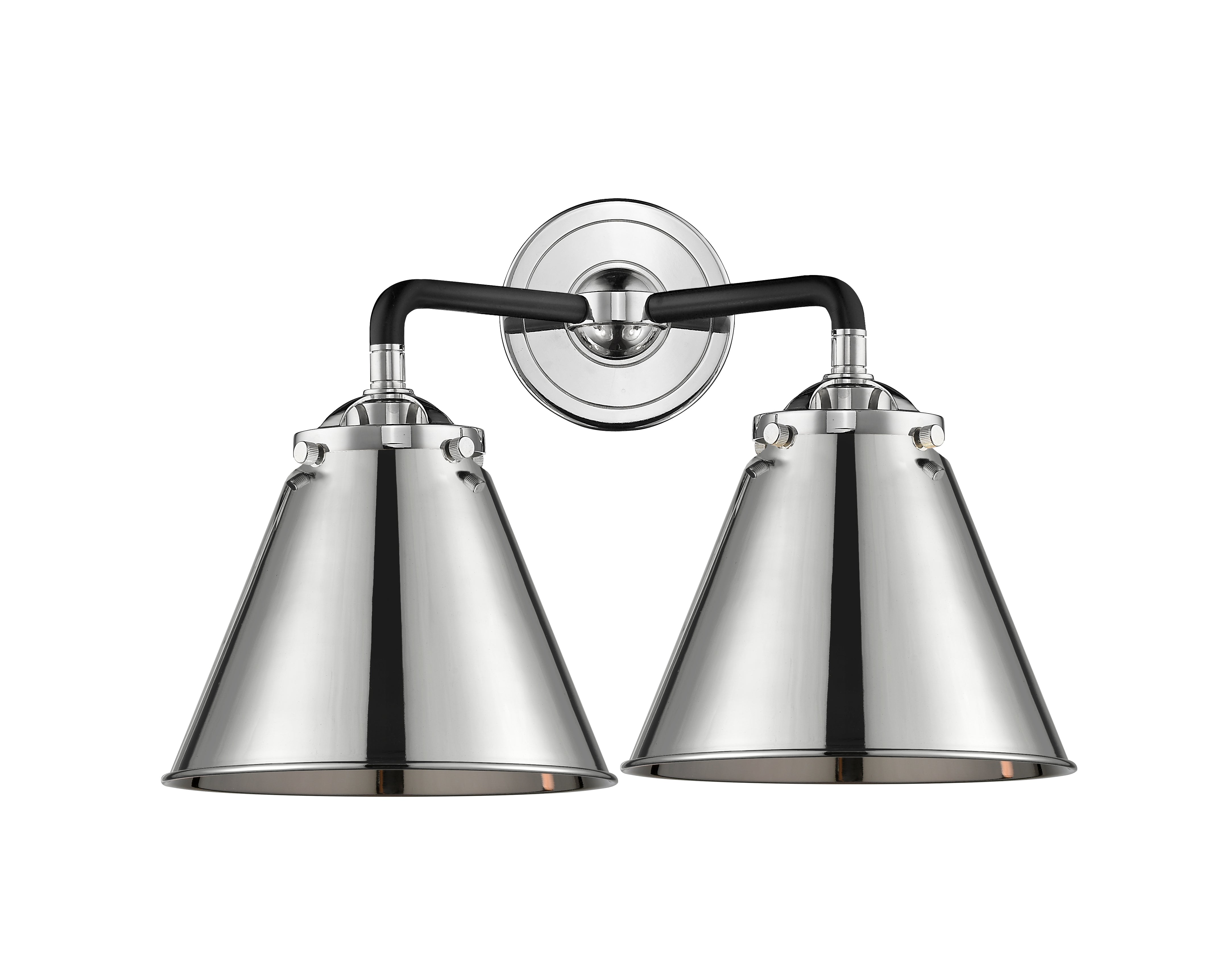Nouveau Sconce Cast Brass Glass Steel